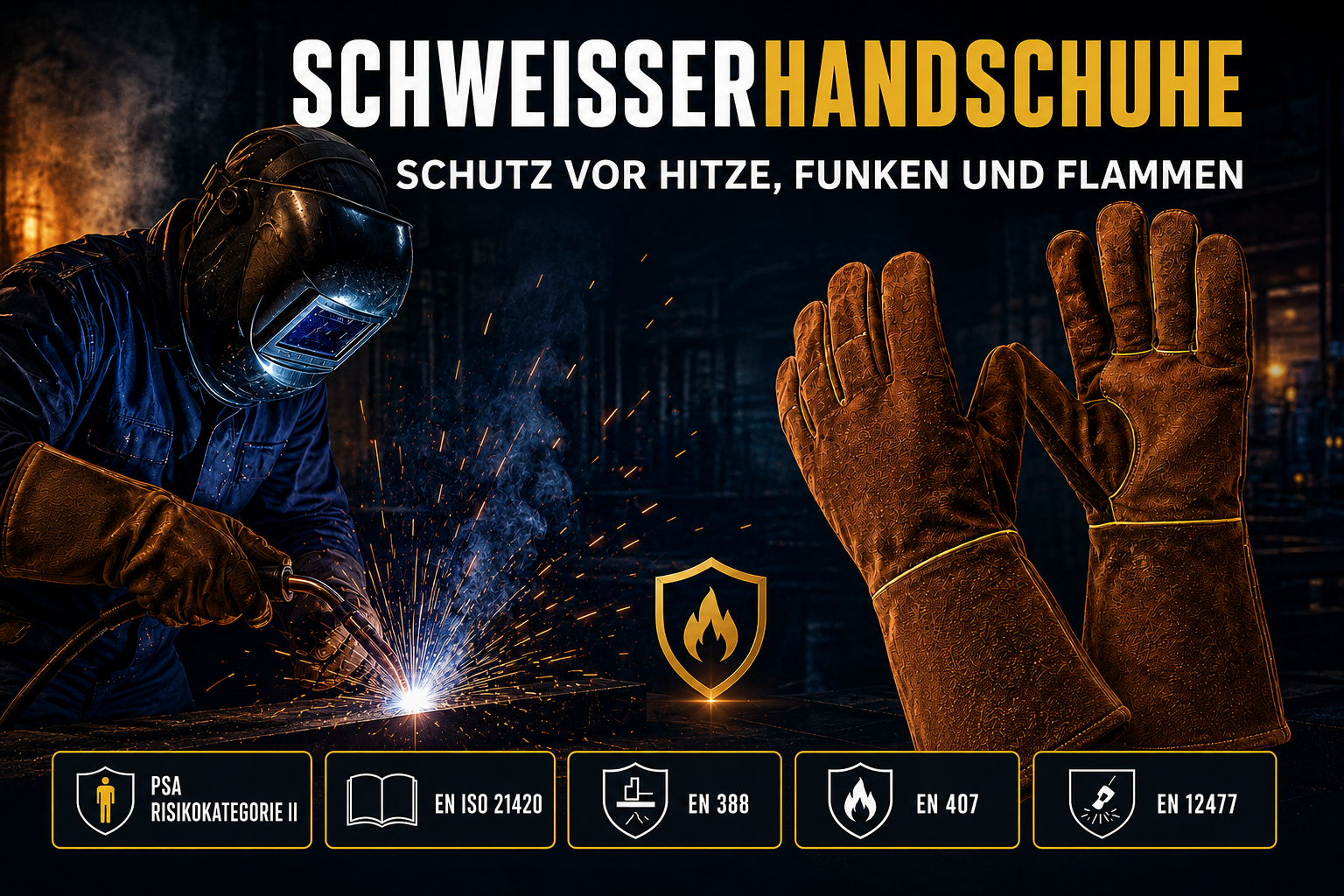 Schweißerhandschuhe kaufen: Ratgeber & Normen