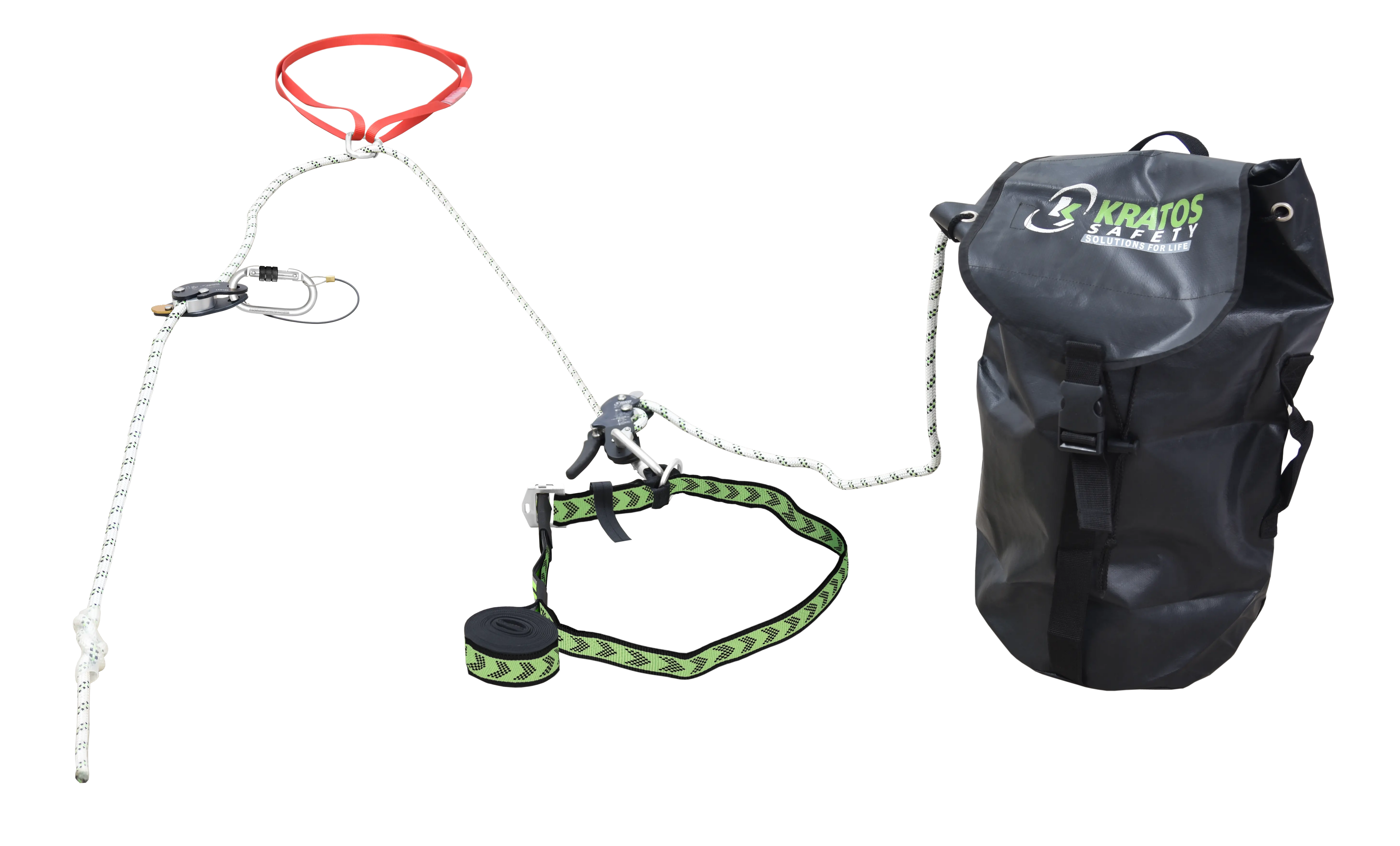 2 in 1 Auffangsystem mit integriertem Rettungssystem, 50 m