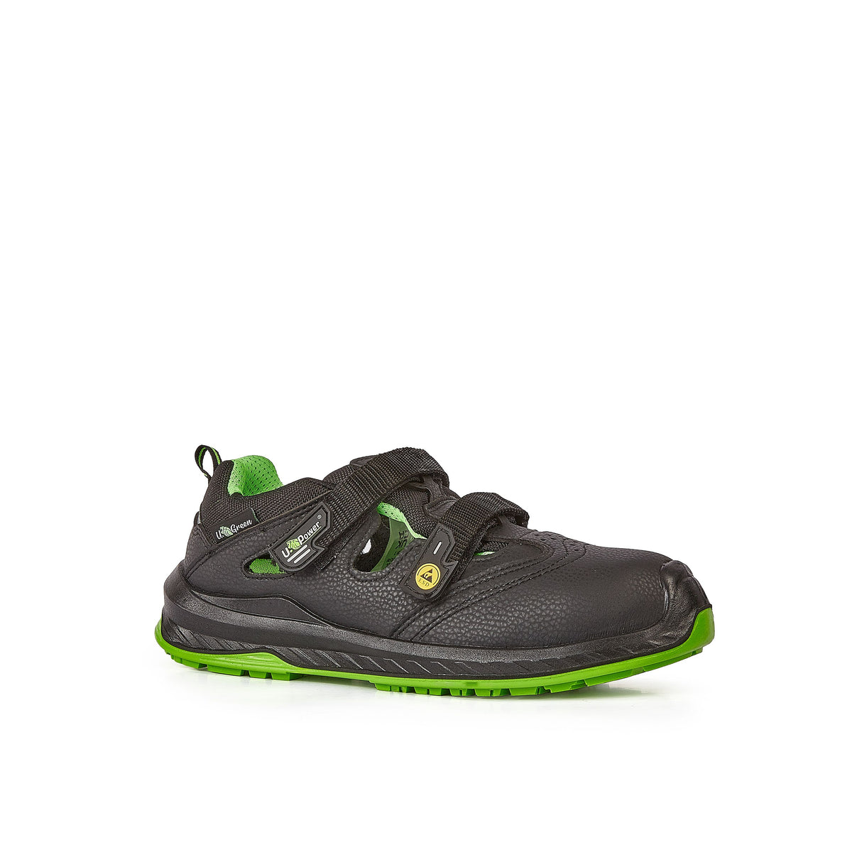 U-Power Sicherheitshalbschuhe S1PS BROOK UK s ESD BLACK / VERDE FLUO