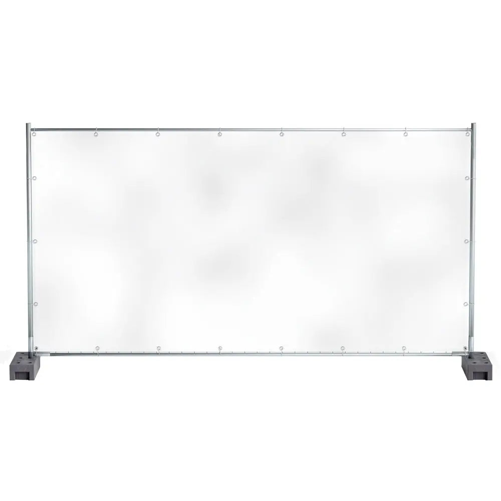 Bauzaunplane PE-150g/m² weiß,grün,blau 1,76m x 3,41m Tector