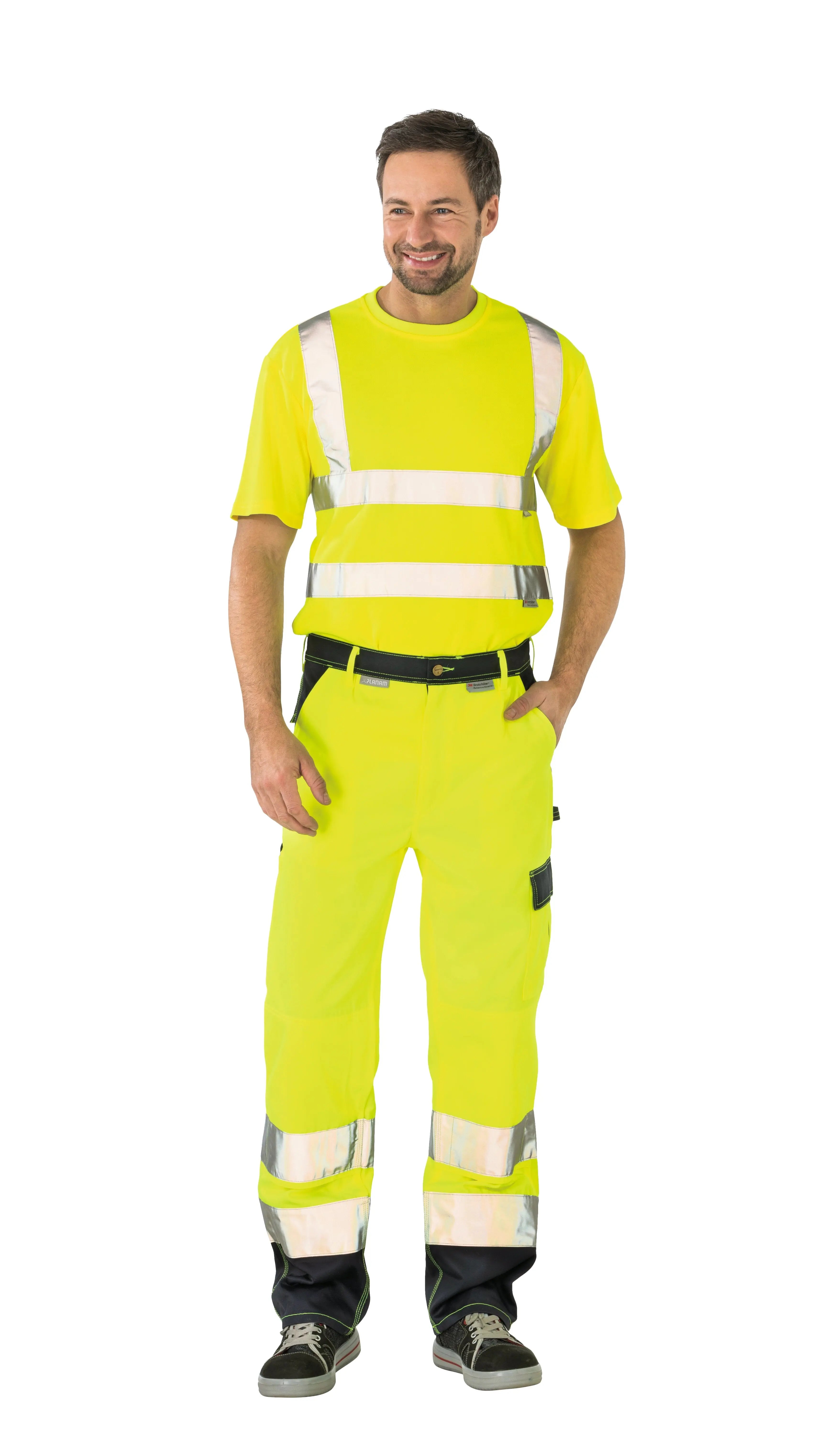 Bundhose 2-farbig Herren Ganzjährig Planam gelb - KERA Arbeitsschutz