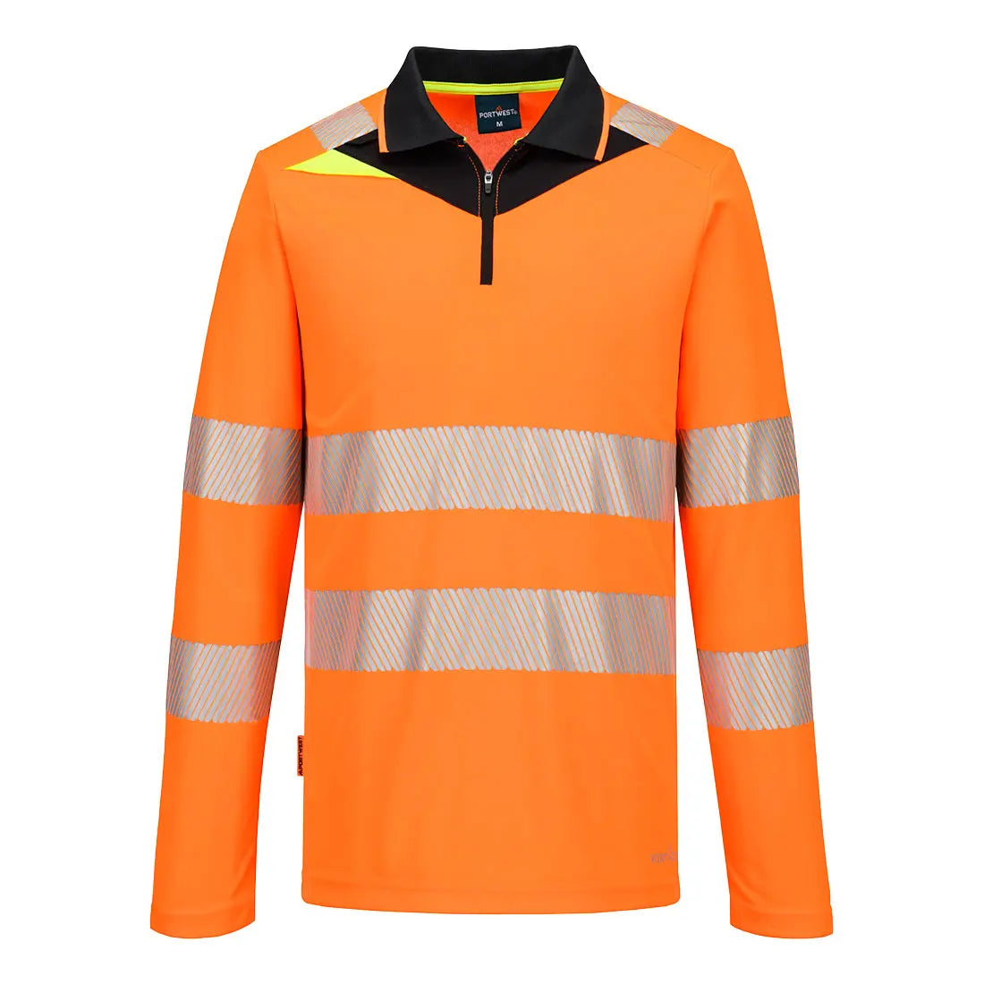 DX4 Hi-Vis Polo Shirt mit Reißverschluss langarm DX419 KERA-Arbeitsschutz
