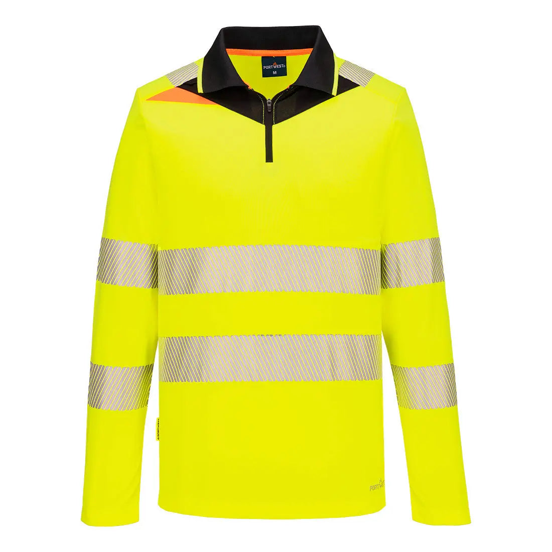 DX4 Hi-Vis Polo Shirt mit Reißverschluss langarm DX419 KERA-Arbeitsschutz