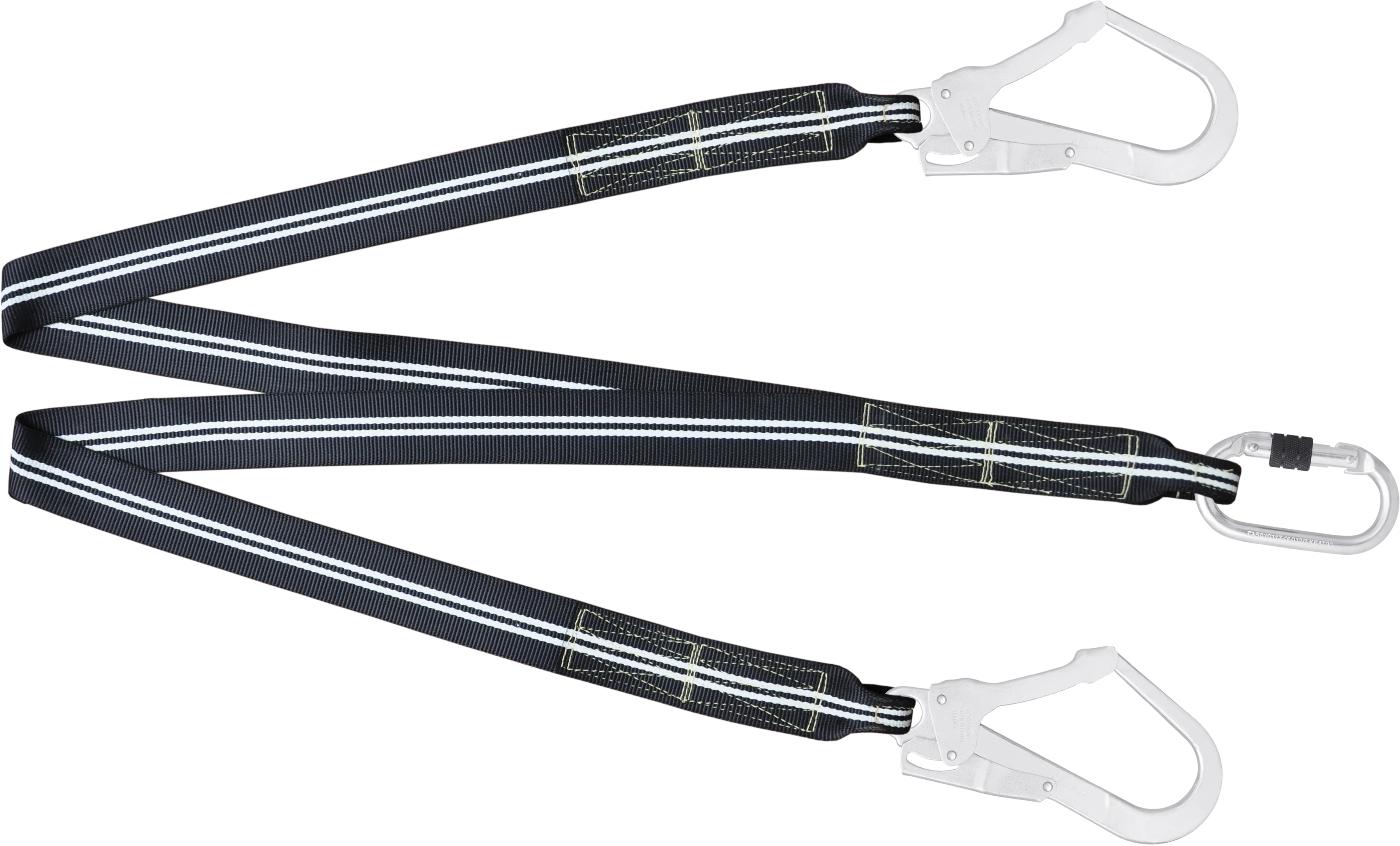 Flammbeständiges FIRE FREE Y-Verbindungsmittel für Rückhaltesysteme 1,5 m mit Karabiner FA 5010117 und FA 5020755