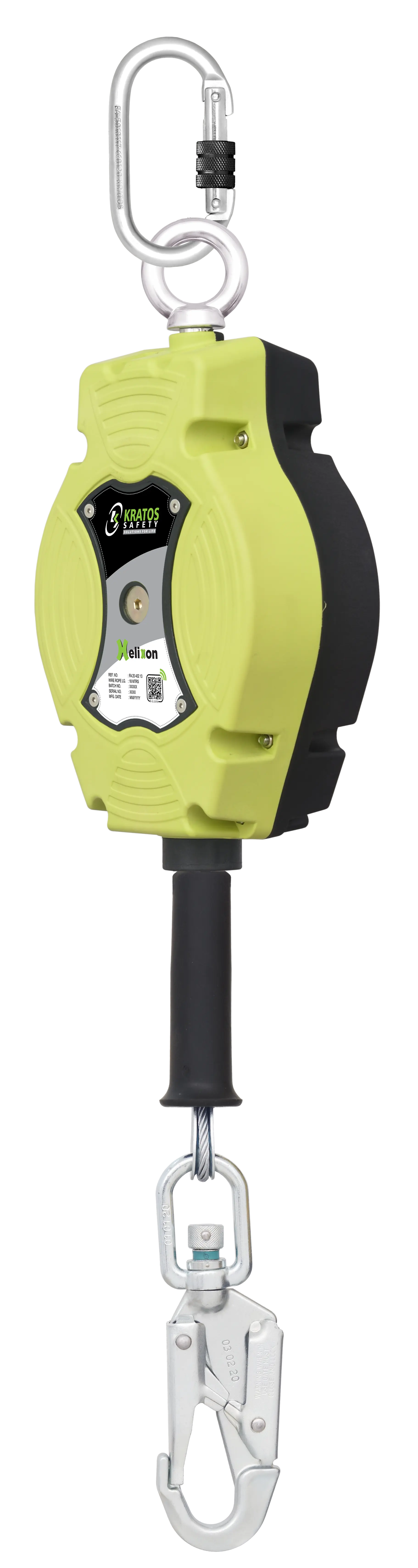 HELIXON Edelstahl Drahtseil, Höhensicherungsgerät mit automatischem Rückzug 10 m, Nur für den vertikalen Gebrauch