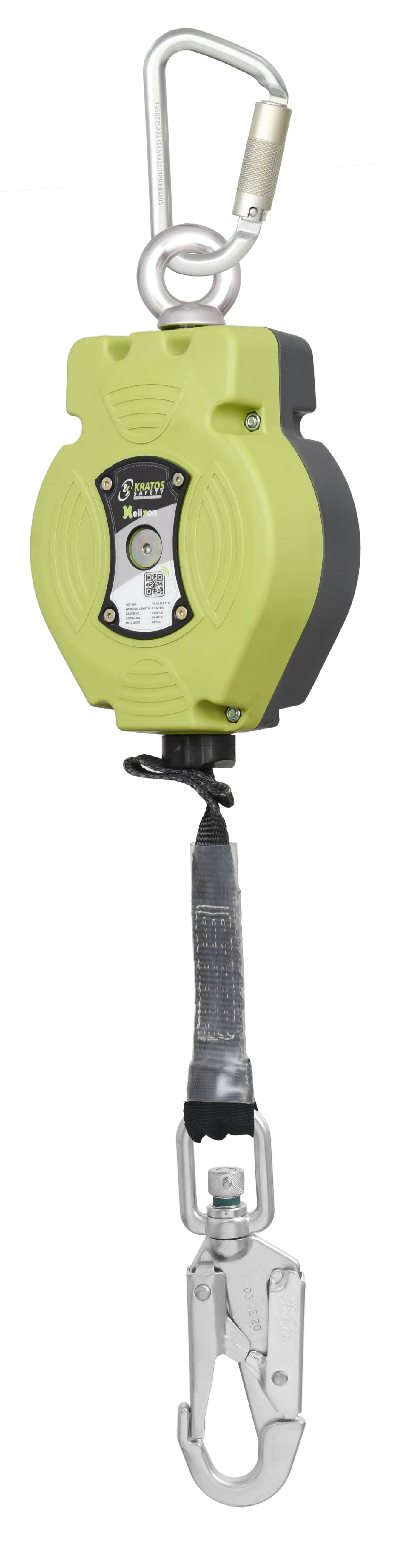 HELIXON Polyestergurtband, Höhensicherungsgerät mit automatischem Rückzug 3,5 m,Nur für den vertikalen Gebrauch