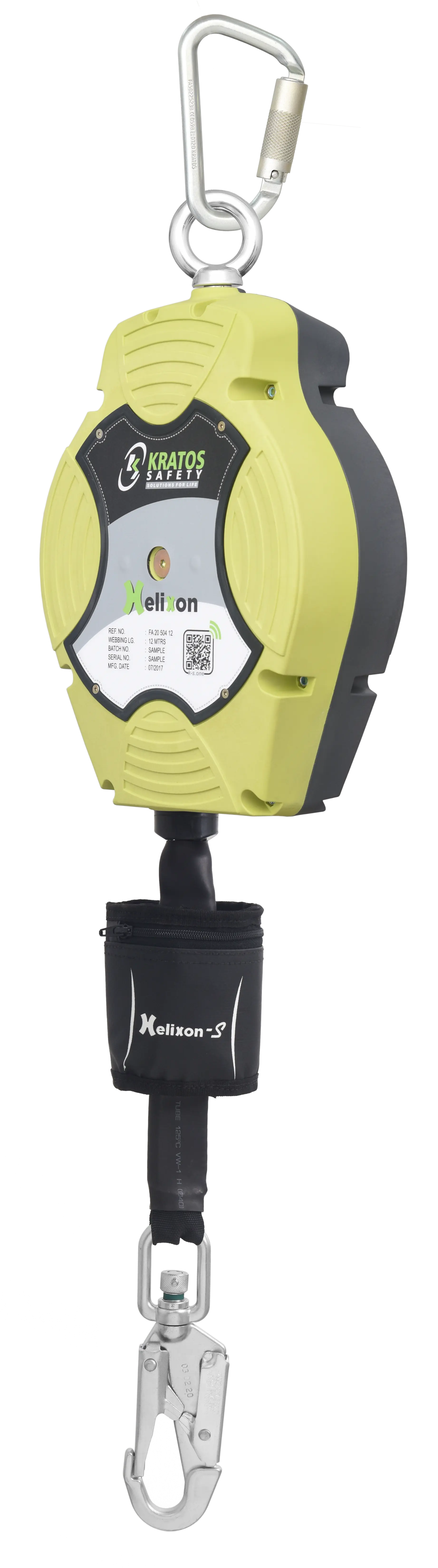 HELIXON-S Polyestergurtband, Höhensicherungsgerät mit automatischem Rückzug 12 m, für vertikaler und horizontaler Gebrauch