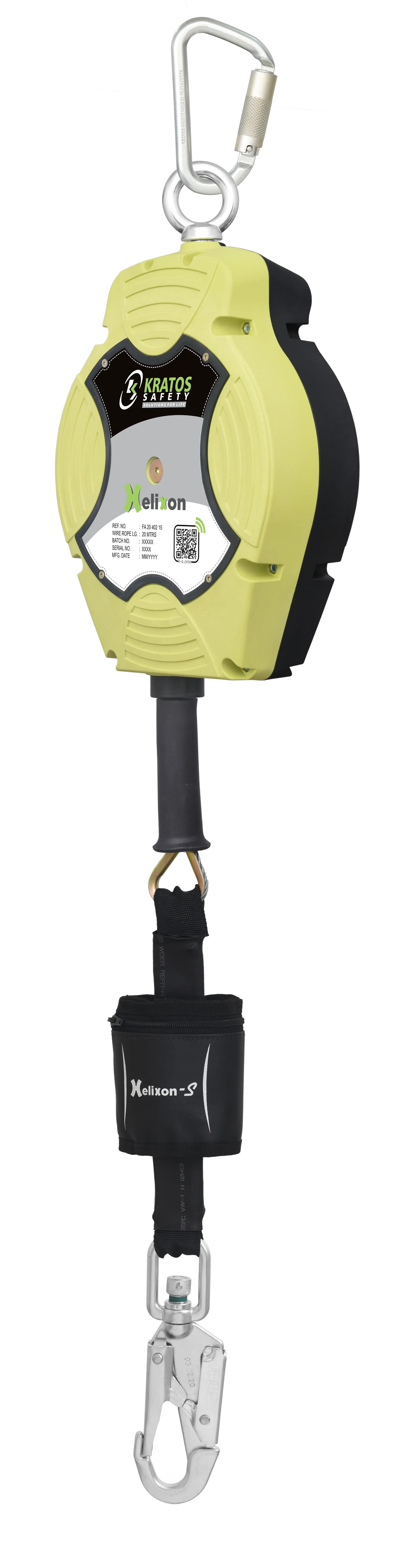 HELIXON-S Stahldrahtseil, Höhensicherungsgerät mit automatischem Rückzug 15 m