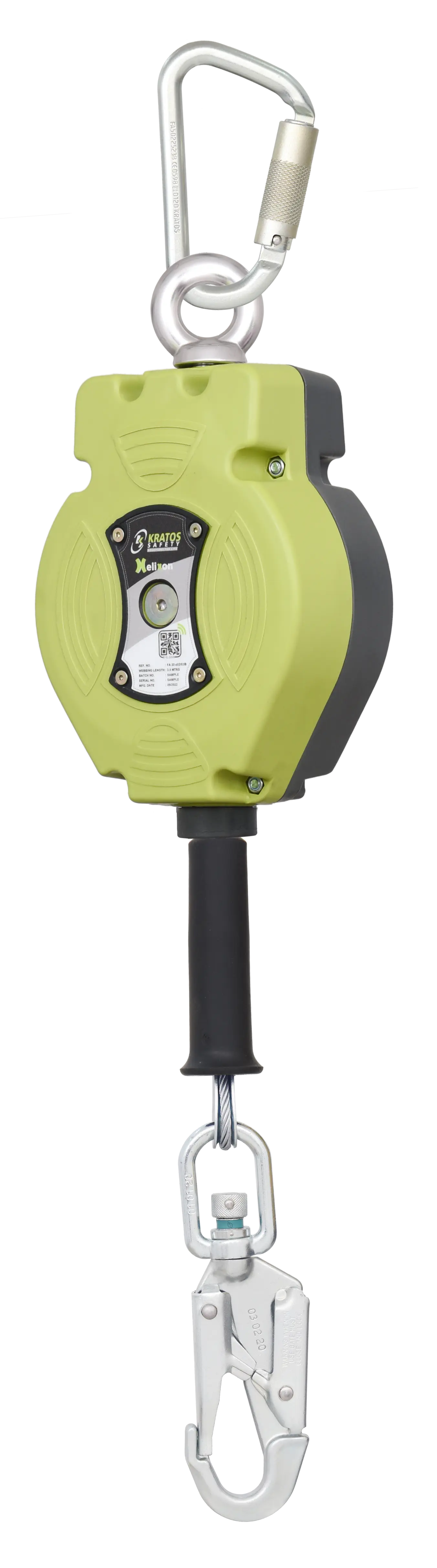 HELIXON Stahldrahtseil, Höhensicherungsgerät mit automatischem Rückzug 3,50 m, Nur für den vertikalen Gebrauch