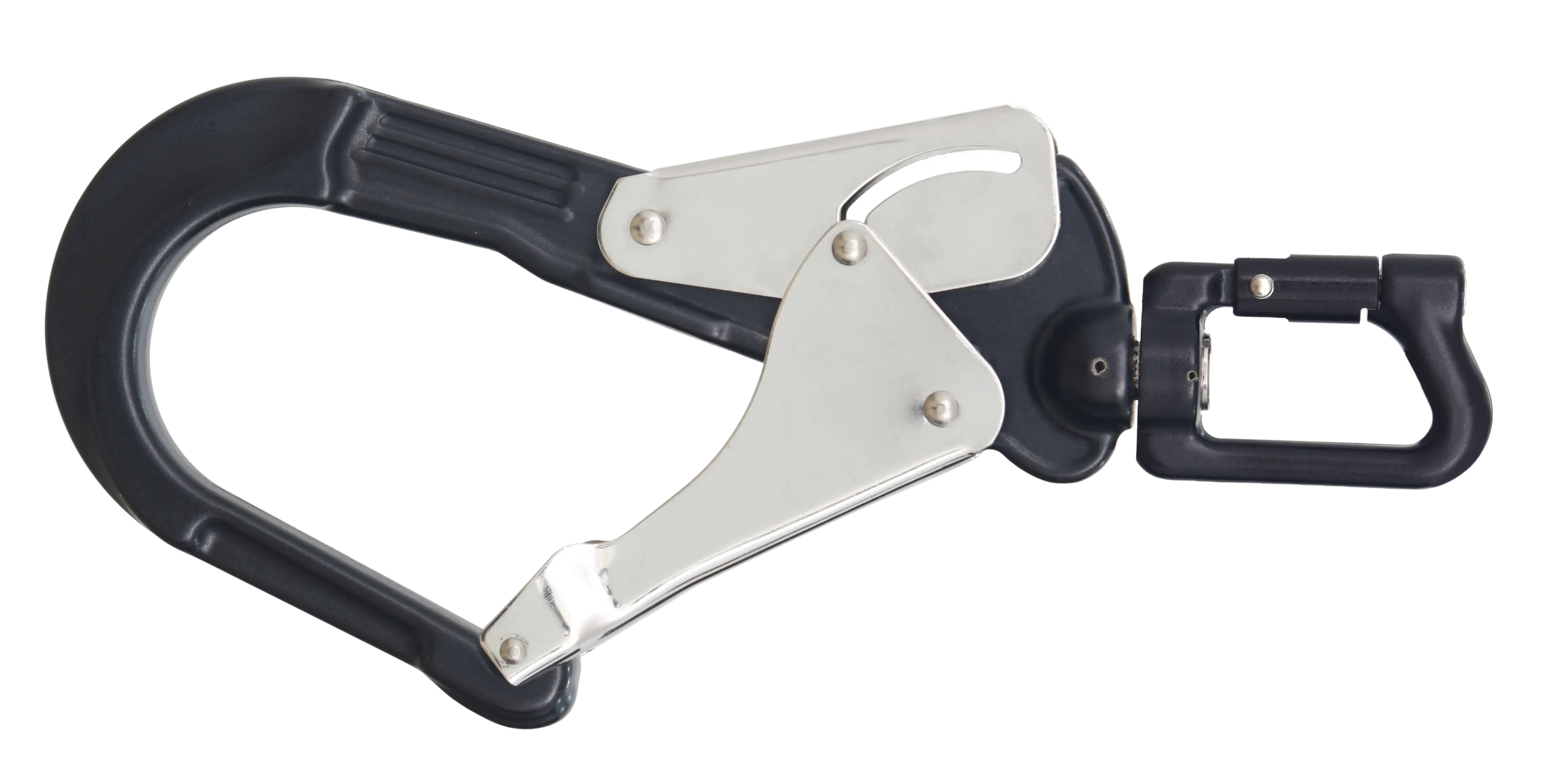 HUKA-2 - Karabinerhaken aus Aluminium, Typ Keylock mit Drehwirbel