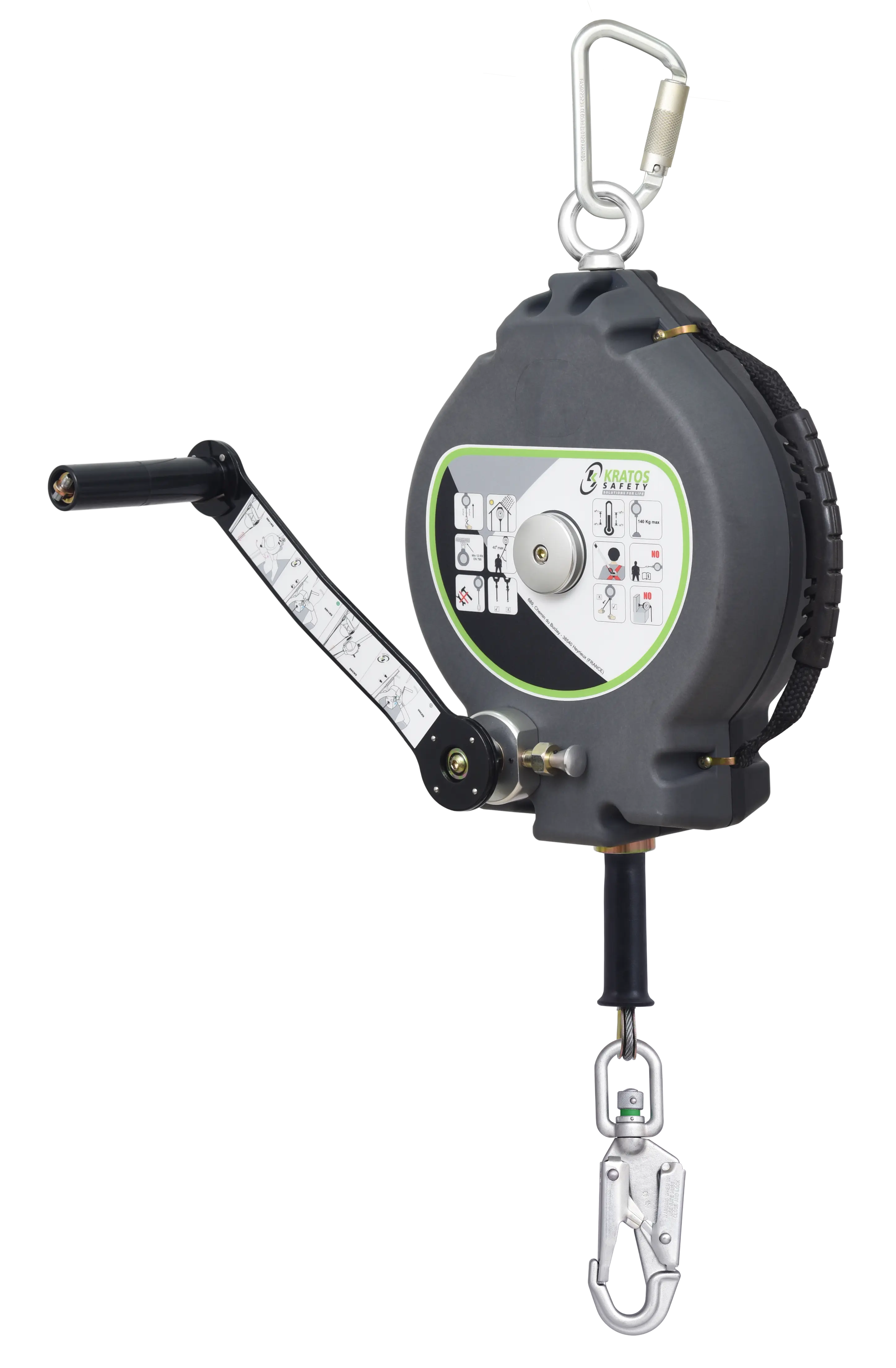 KALYPSO - Höhensicherungsgerät, Absturzsicherung mit integrierter Rettungswinde30 m