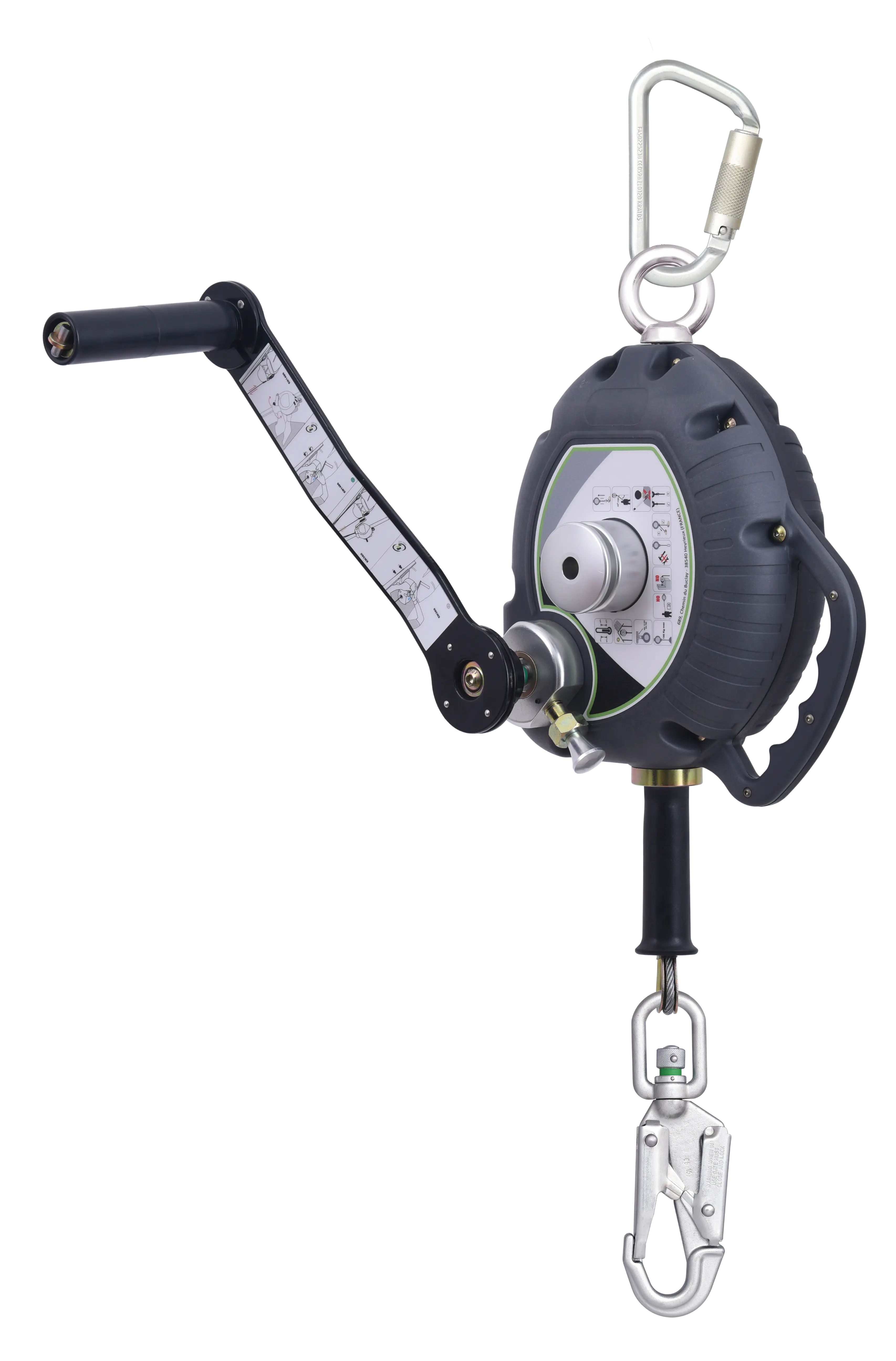 KALYPSO Stahldrahtseil, Absturzsicherung mit automatischem integriertem Rückzug10 m