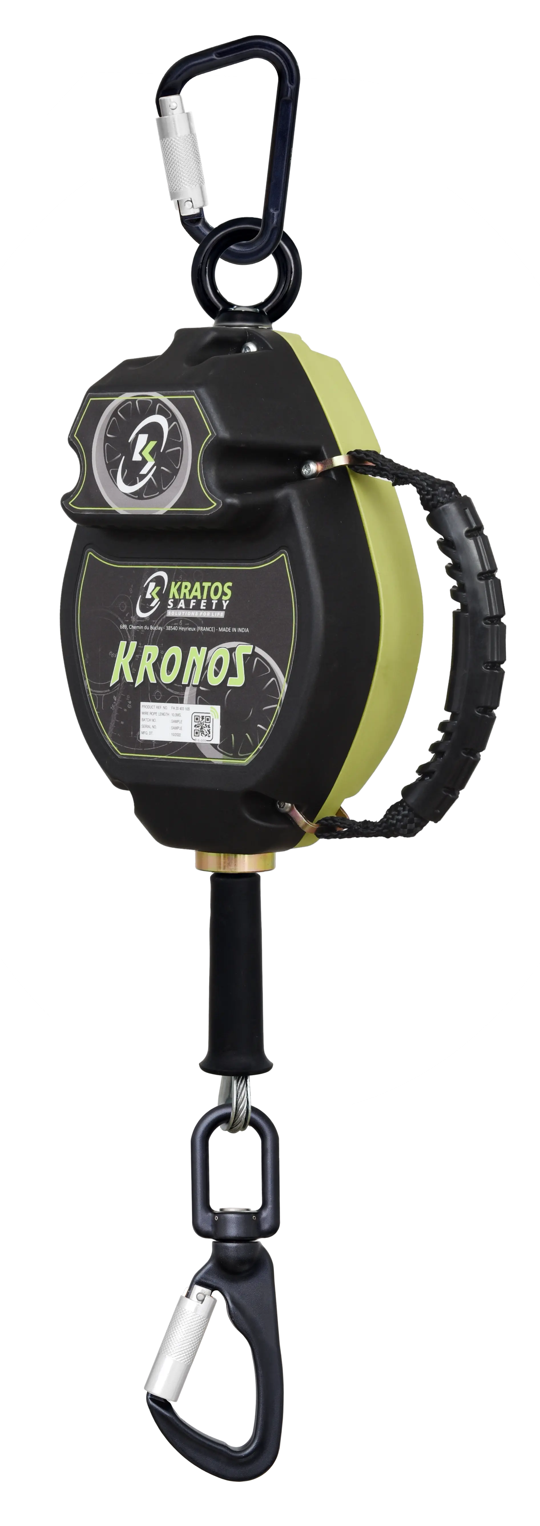 KRONOS Stahldrahtseil, Höhensicherungsgerät 10 m, das mit konstanter Geschwindigkeit aufrollt