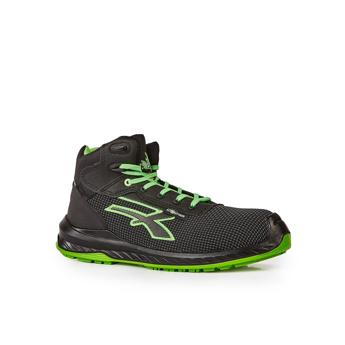 U-Power Sicherheitshochschuhe S3S LAKE UK s ESD BLACK / VERDE FLUO