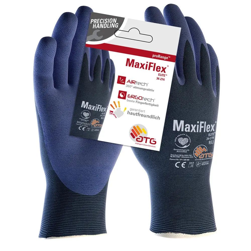 MaxiFlex® Elite™ Nylon-Strickhandschuhe (34-274 HCT), SB-Verpackung-144 Paar ATG®