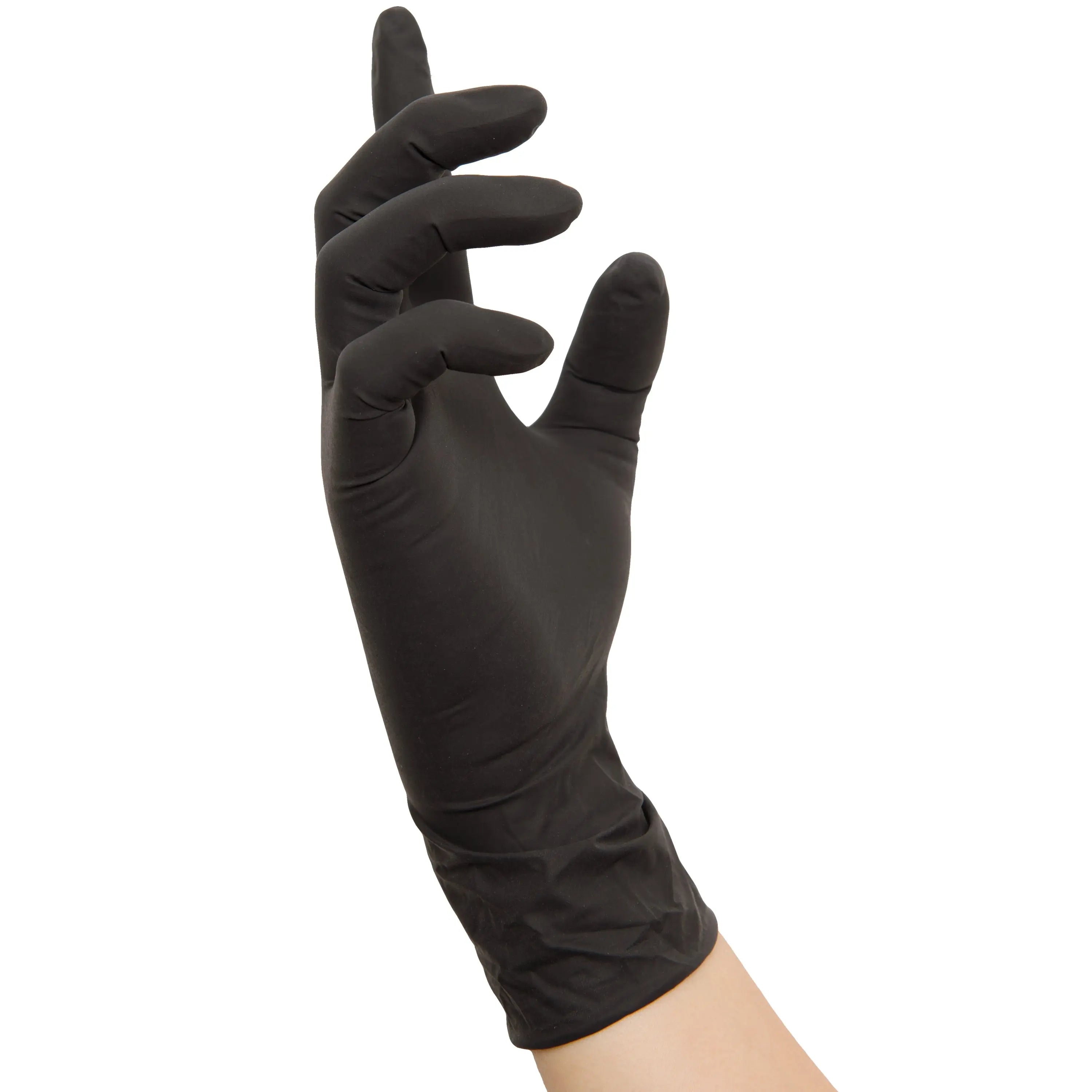 NITRAS BLACK SCORPION, Latex-Einmalhandschuhe, schwarz, EN 455, EN ISO 21420, EN ISO 374, Box à 100 Stück