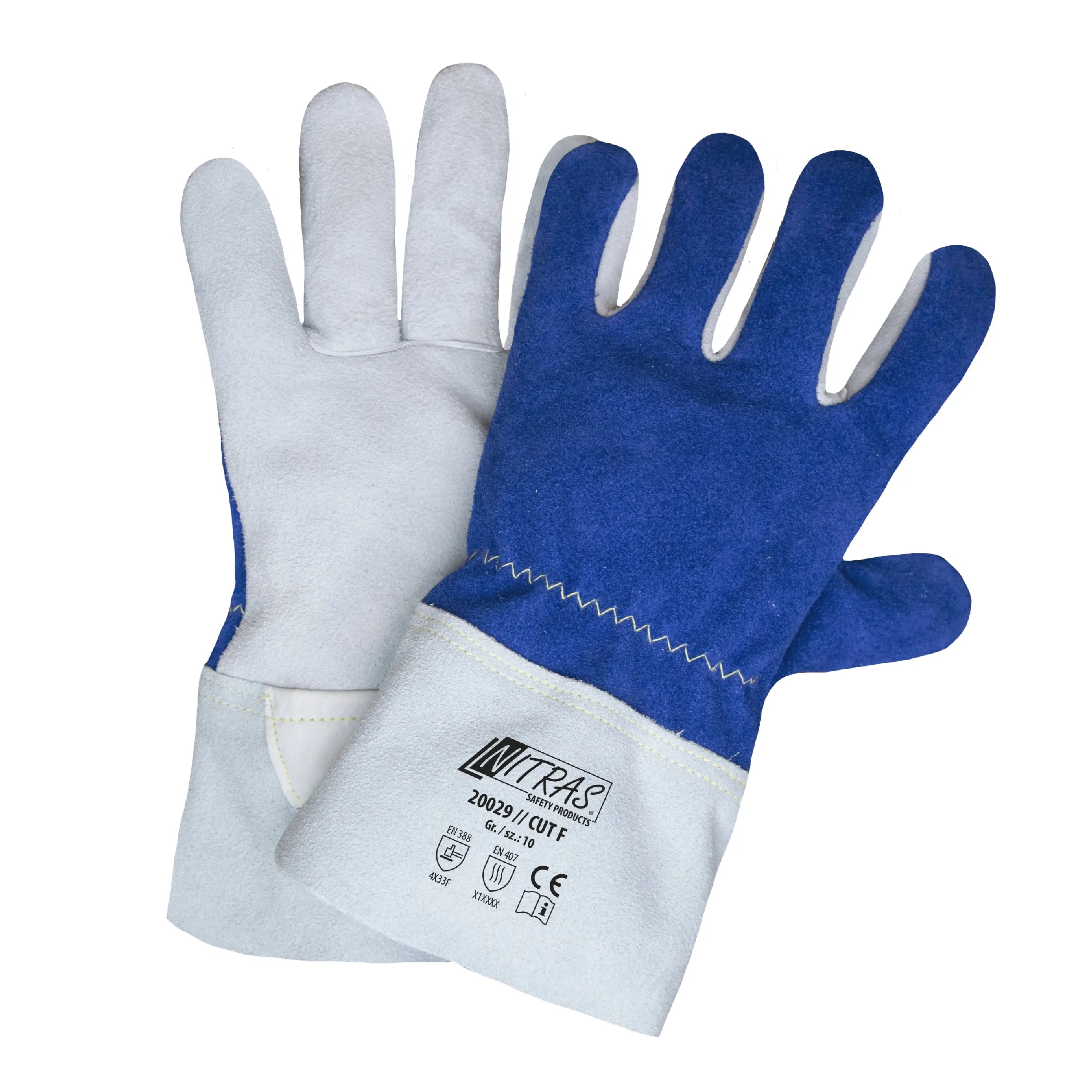 NITRAS CUT F, Schnittschutzhandschuhe, grau / blau, EN388, EN 407 - KERA Arbeitsschutz