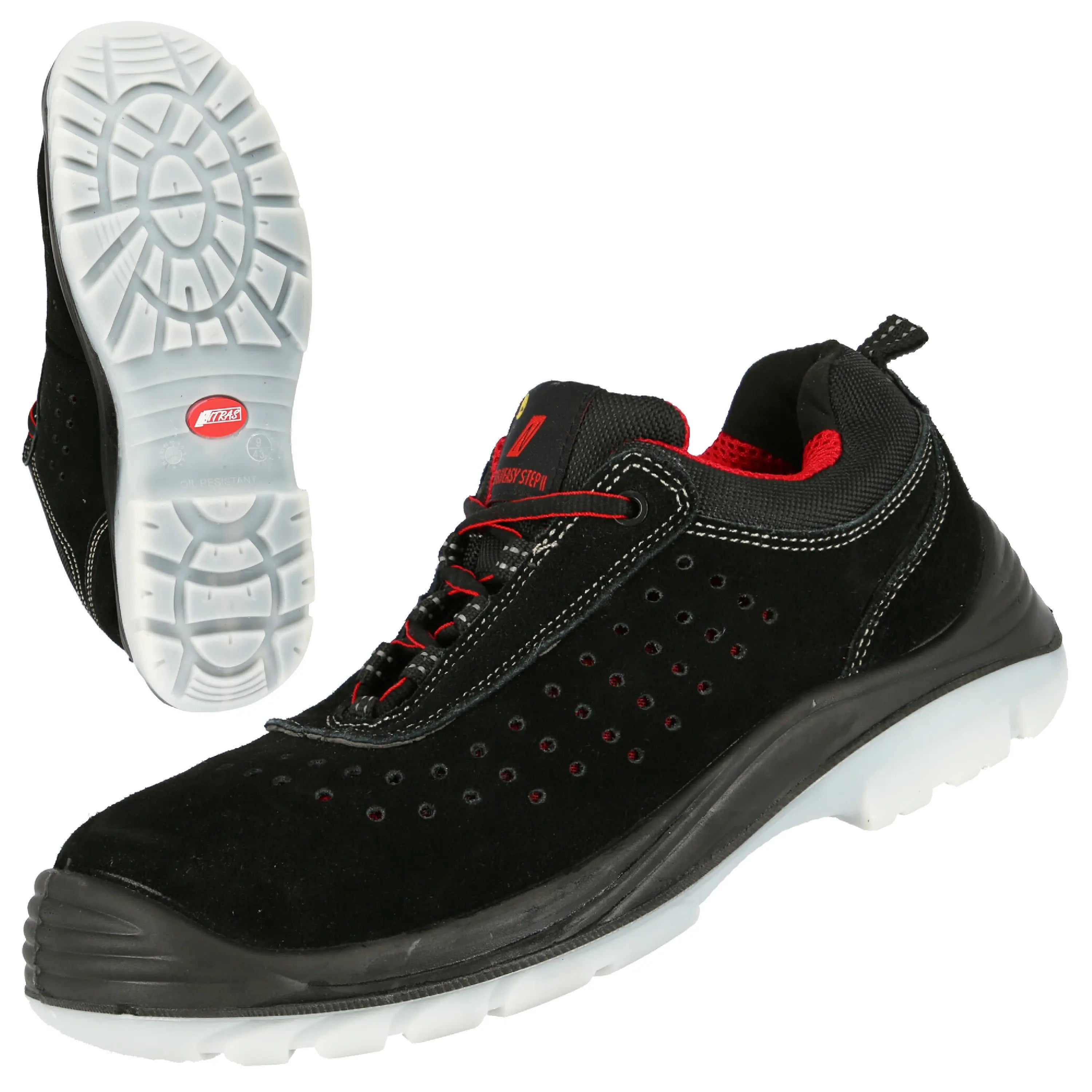 NITRAS EASY STEP P, S1P Sicherheitshalbschuhe, schwarz, EN ISO 20345, EN 61340-4-3, DGUV Regel 112-191 - KERA Arbeitsschutz