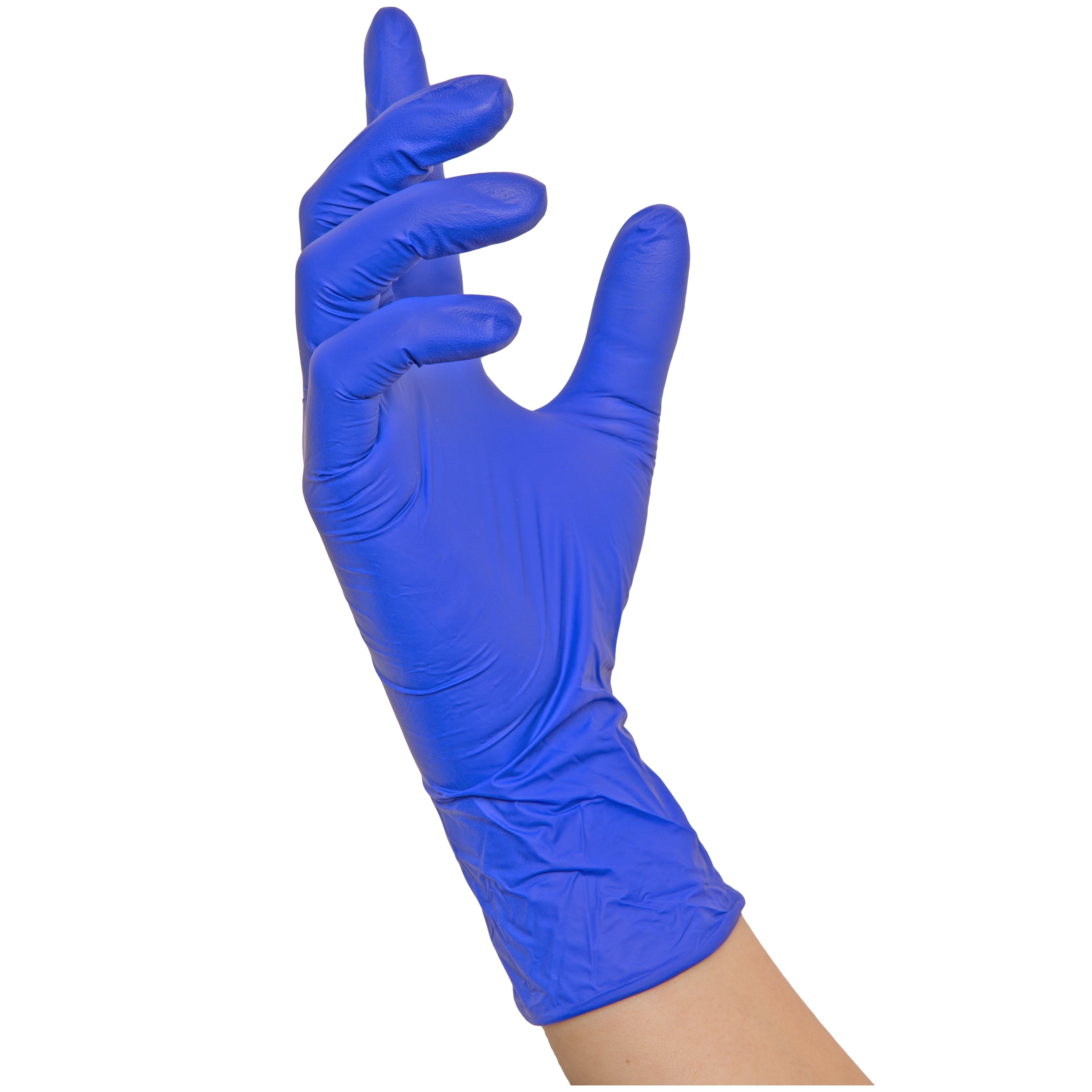 NITRAS INDIGO WAVE, Nitril-Einmalhandschuhe, dunkelblau, EN 455, EN ISO 21420, EN ISO 374, EN 421, Box à 100 Stück