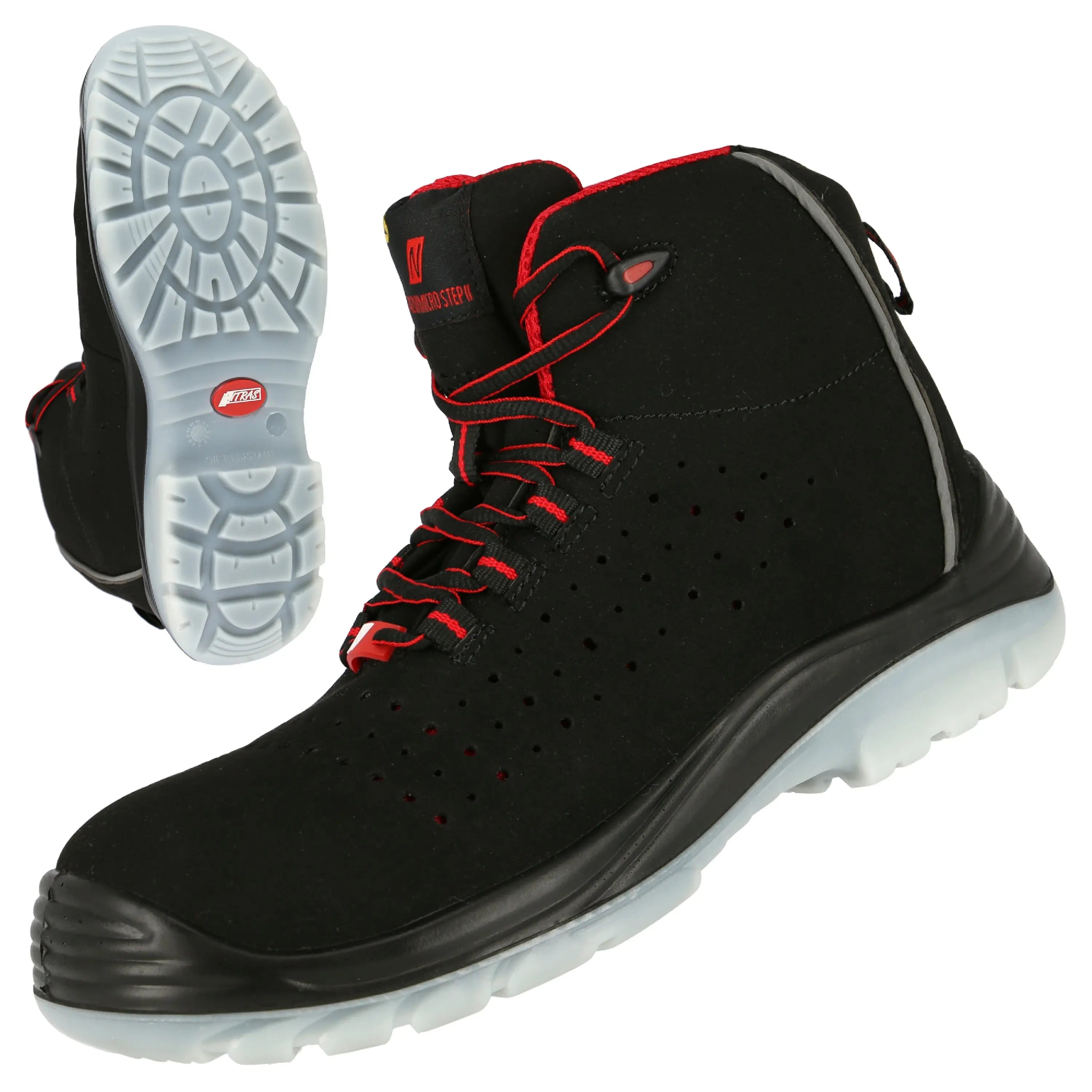 NITRAS MICRO STEP MID, S1 P Sicherheitsstiefel, halbhoch, schwarz, EN ISO 20345, EN 61340-4-3, DGUV Regel 112-191 - KERA Arbeitsschutz