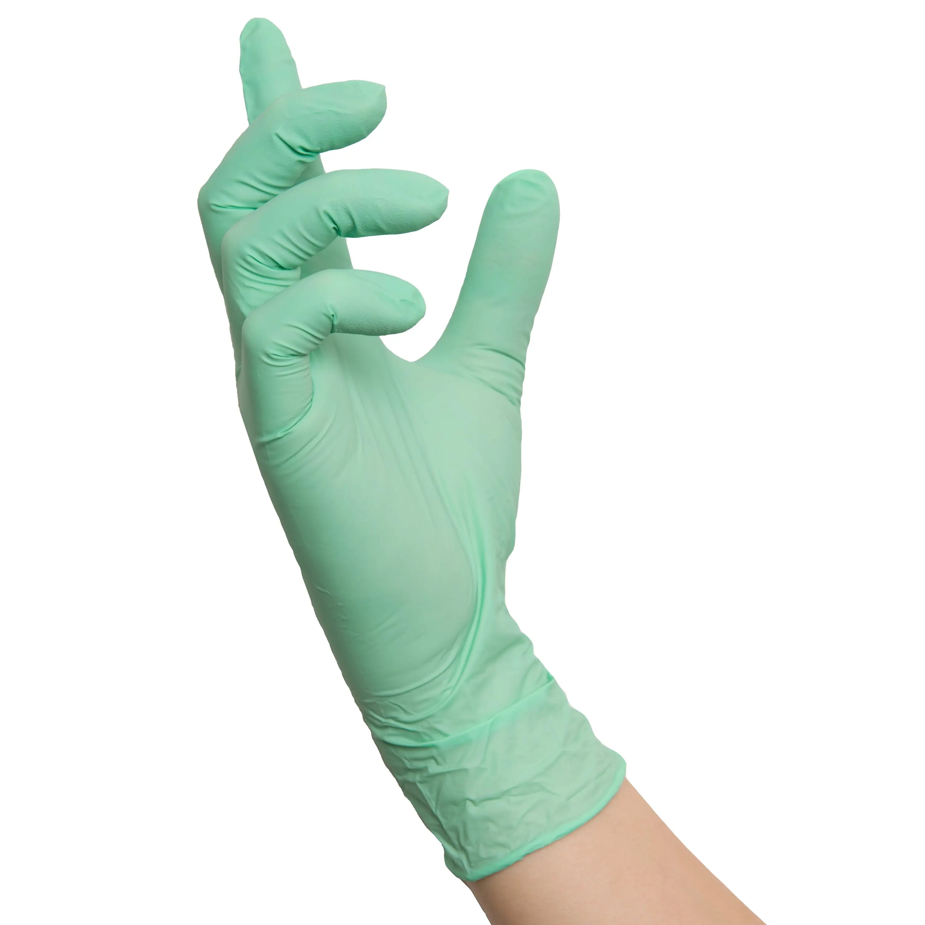 NITRAS MINT WAVE, Nitril-Einmalhandschuhe, mint, EN 455, EN ISO 21420, EN ISO 374, EN 421, Box à 100 Stück