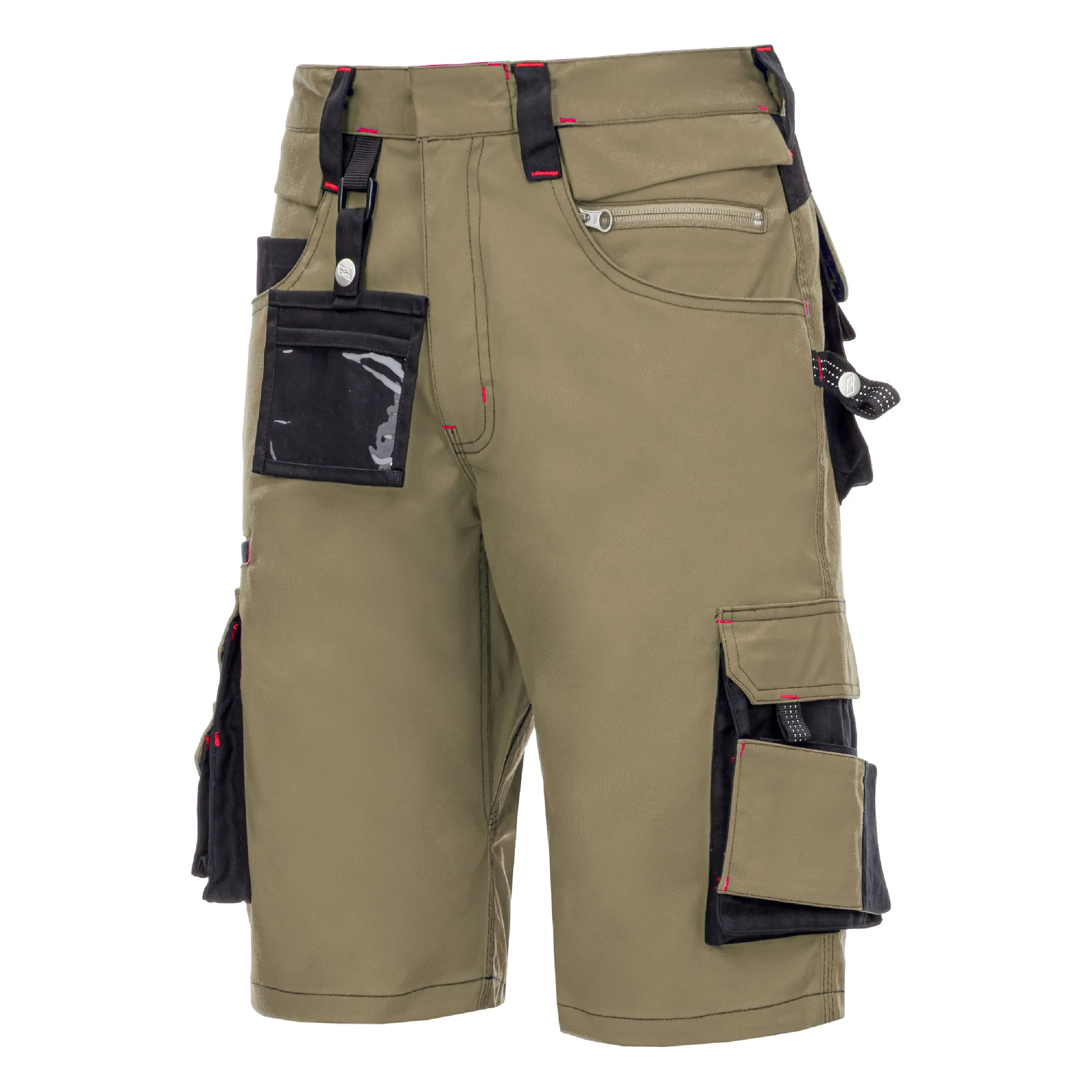 NITRAS MOTION TEX PRO FX, Arbeitshose, kurz, khaki / schwarz, OEKO-TEX - KERA Arbeitsschutz