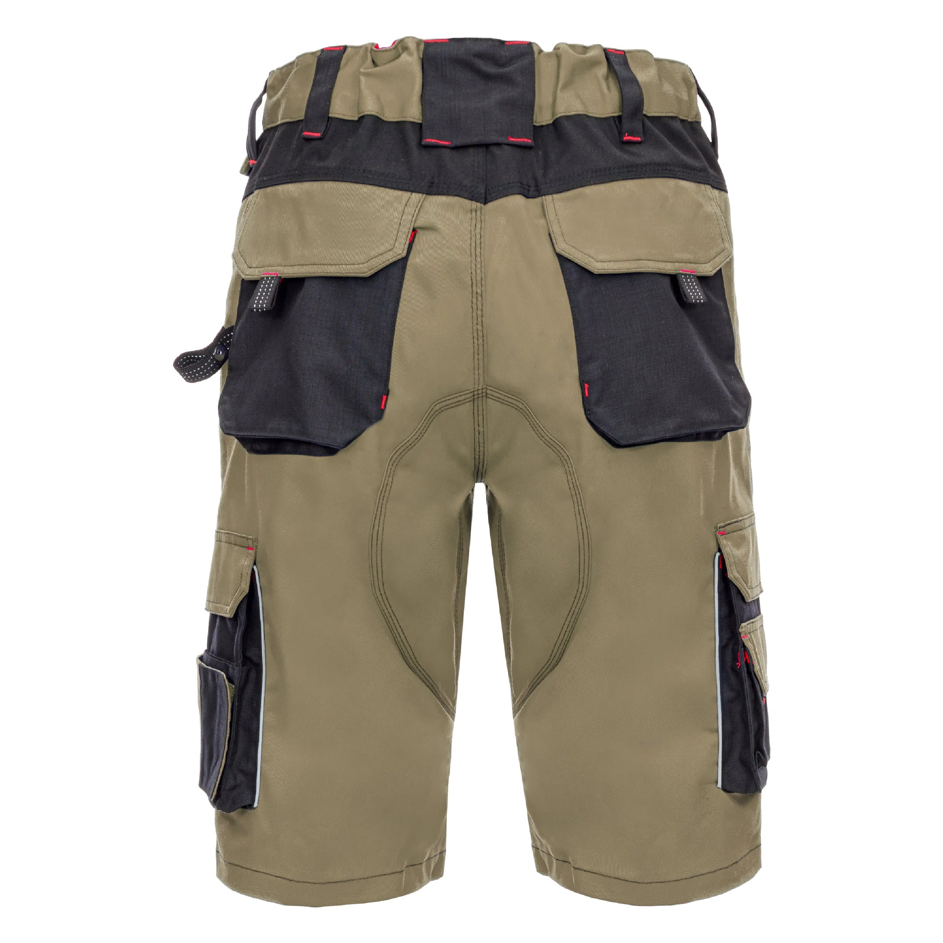 NITRAS MOTION TEX PRO FX, Arbeitshose, kurz, khaki / schwarz, OEKO-TEX - KERA Arbeitsschutz