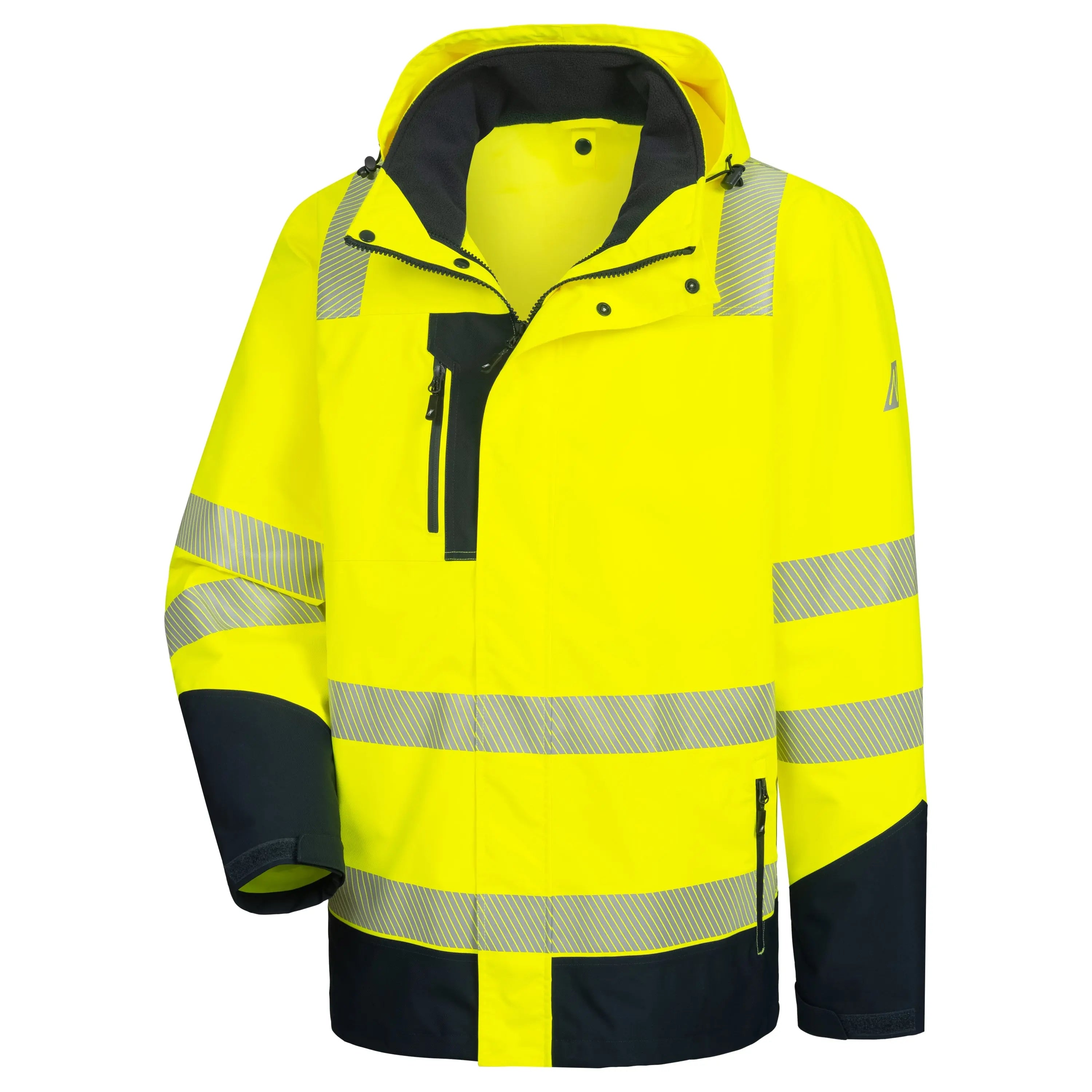 NITRAS MOTION TEX VIZ PLUS, Warn-Multifunktionsjacke, neongelb / marineblau, EN ISO 13688, EN ISO 20471, EN 343, EN 342 - KERA Arbeitsschutz