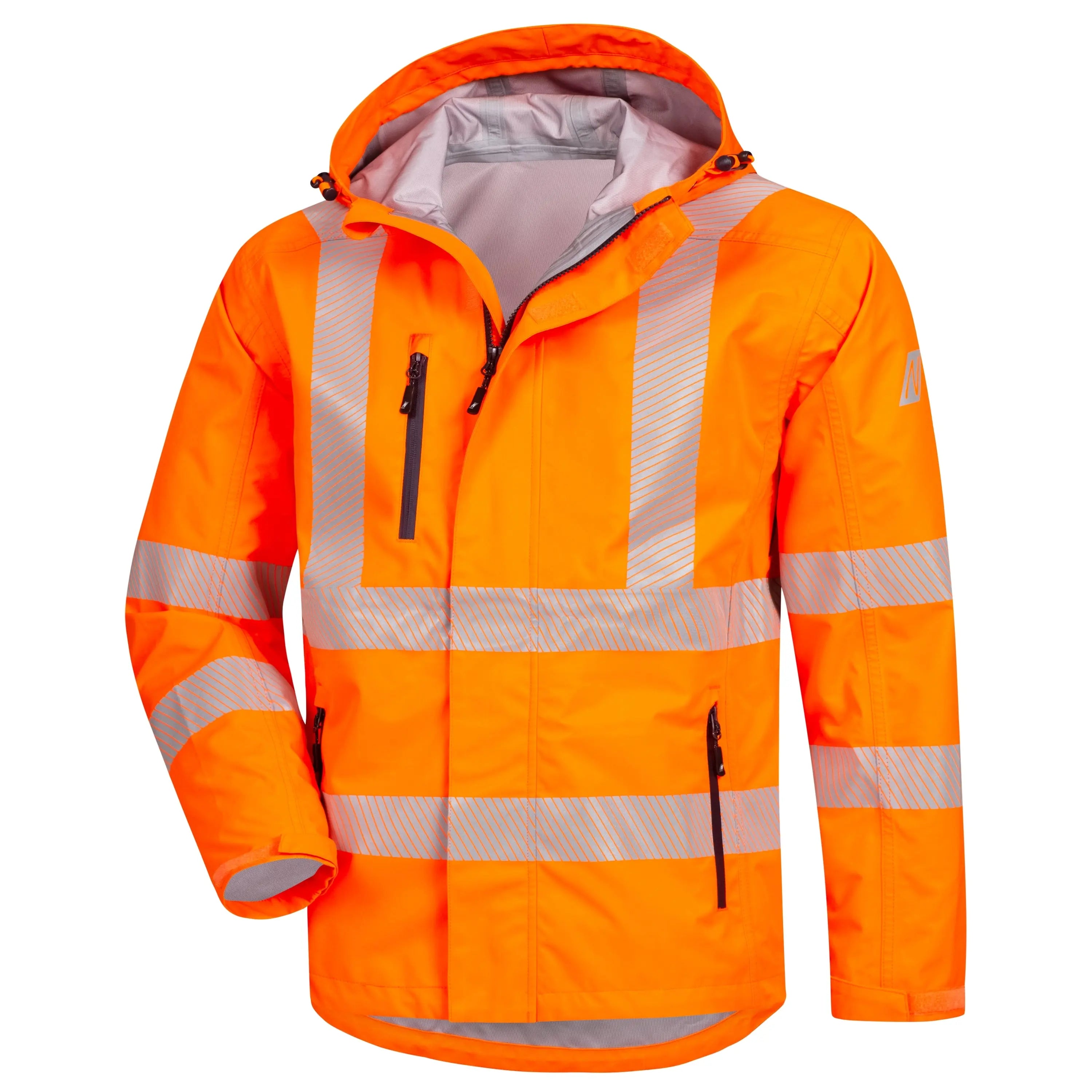 NITRAS MOTION TEX VIZ PLUS, Warnschutz-Regenjacke, neonorange (Farbcode: 4100), EN ISO 20471, EN 343 - KERA Arbeitsschutz