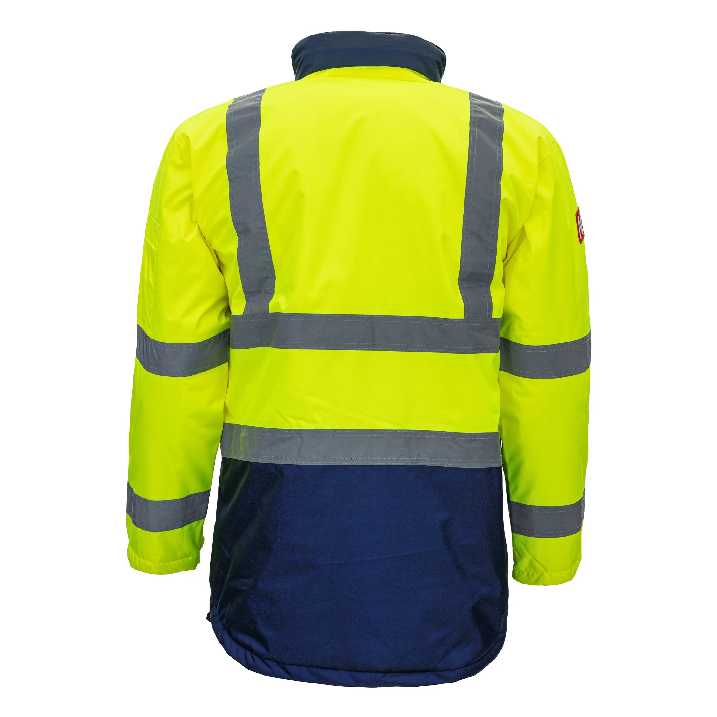 NITRAS MOTION TEX VIZ, Warnschutz-Parka, neongelb / marineblau, EN ISO 13688, EN ISO 20471, EN 343 - KERA Arbeitsschutz