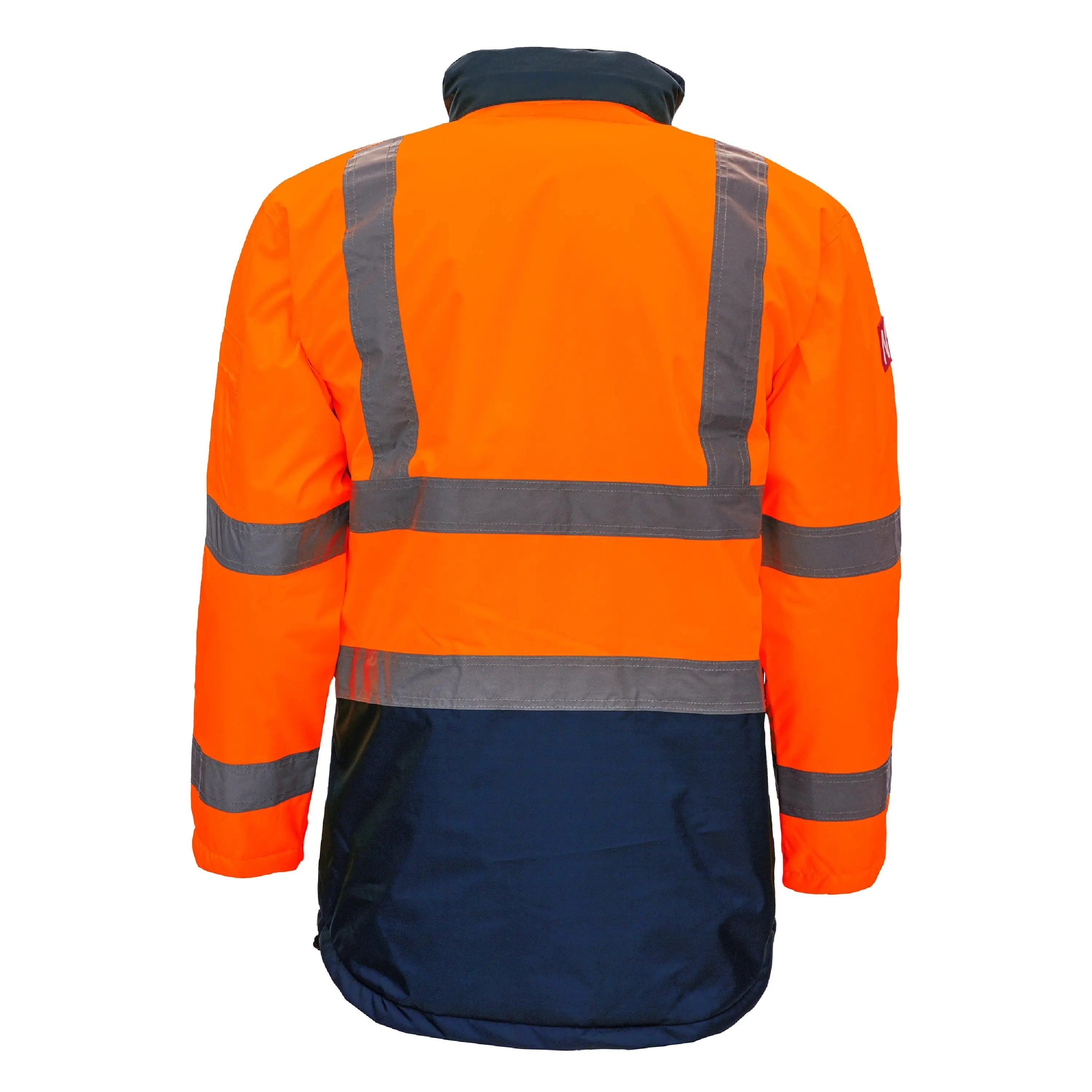 NITRAS MOTION TEX VIZ, Warnschutz-Parka, neonorange / marineblau, EN ISO 13688, EN ISO 20471, EN 343 - KERA Arbeitsschutz