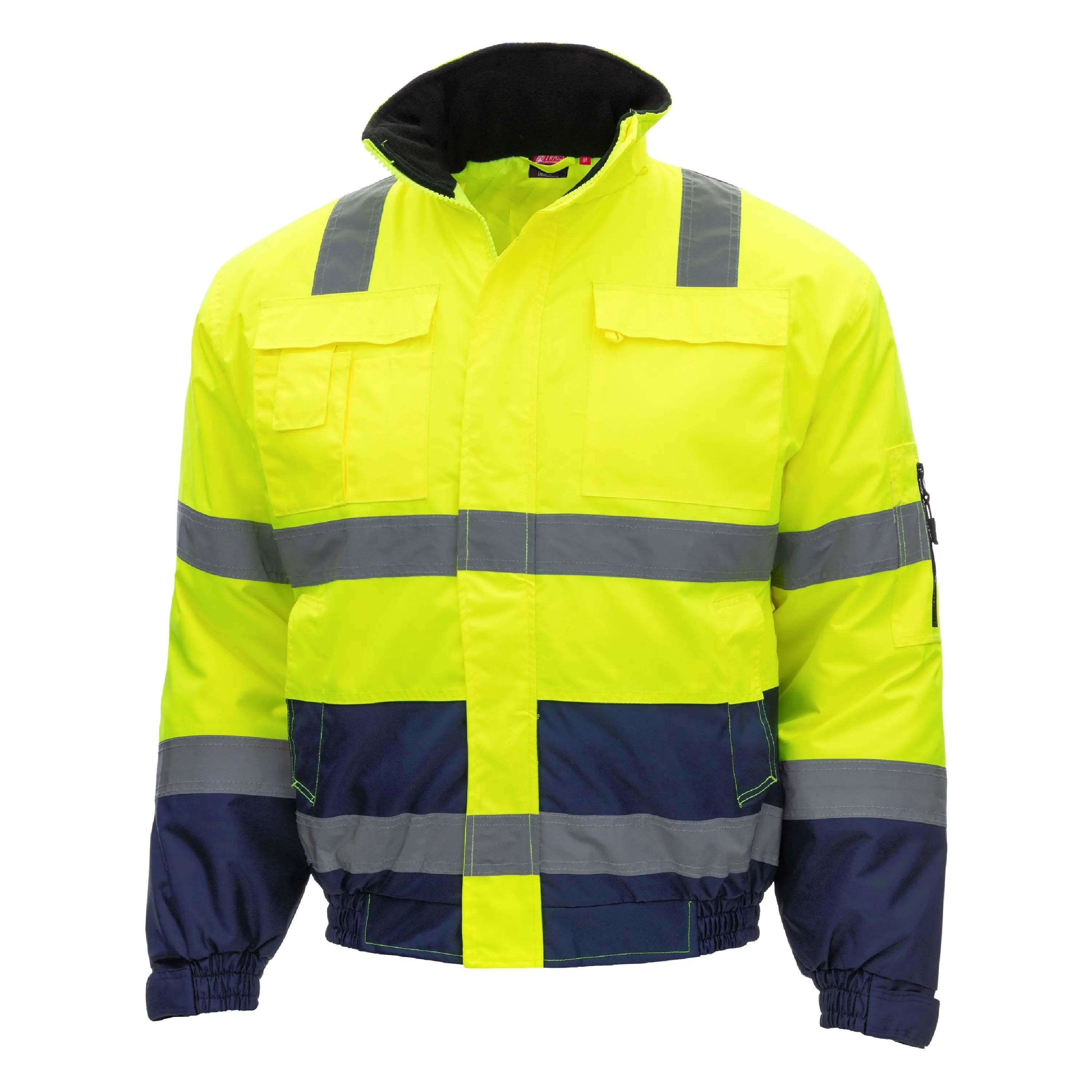 NITRAS MOTION TEX VIZ, Warnschutz-Pilotenjacke, neongelb / marineblau, EN ISO 13688, EN ISO 20471, EN 343 - KERA Arbeitsschutz