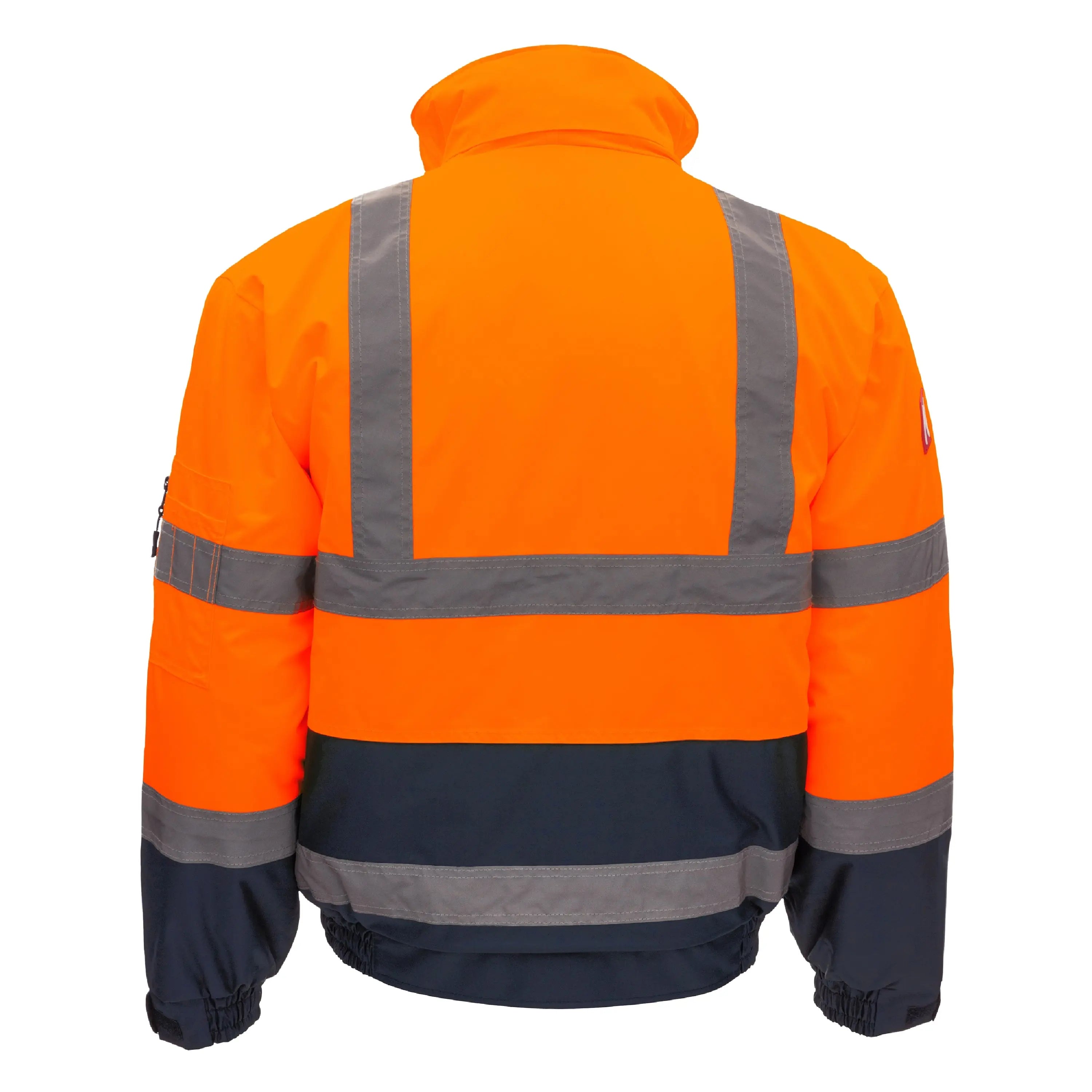 NITRAS MOTION TEX VIZ, Warnschutz-Pilotenjacke, neonorange / marineblau, EN ISO 13688, EN ISO 20471, EN 343 - KERA Arbeitsschutz
