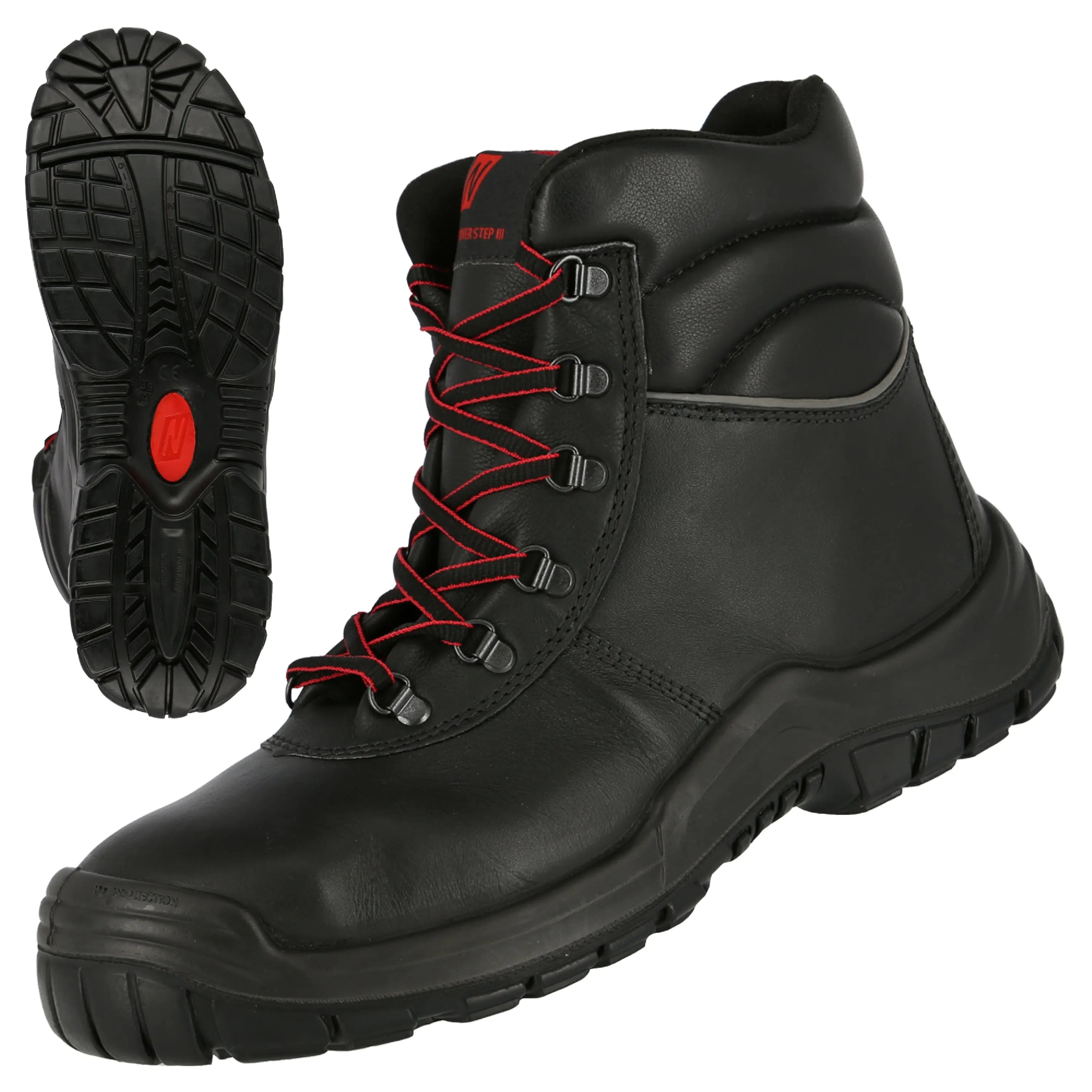 NITRAS POWER STEP MID+, S3 CI HI HRO Sicherheitsstiefel, hoch, schwarz, EN ISO 20345, DGUV Regel 112-191 - KERA Arbeitsschutz