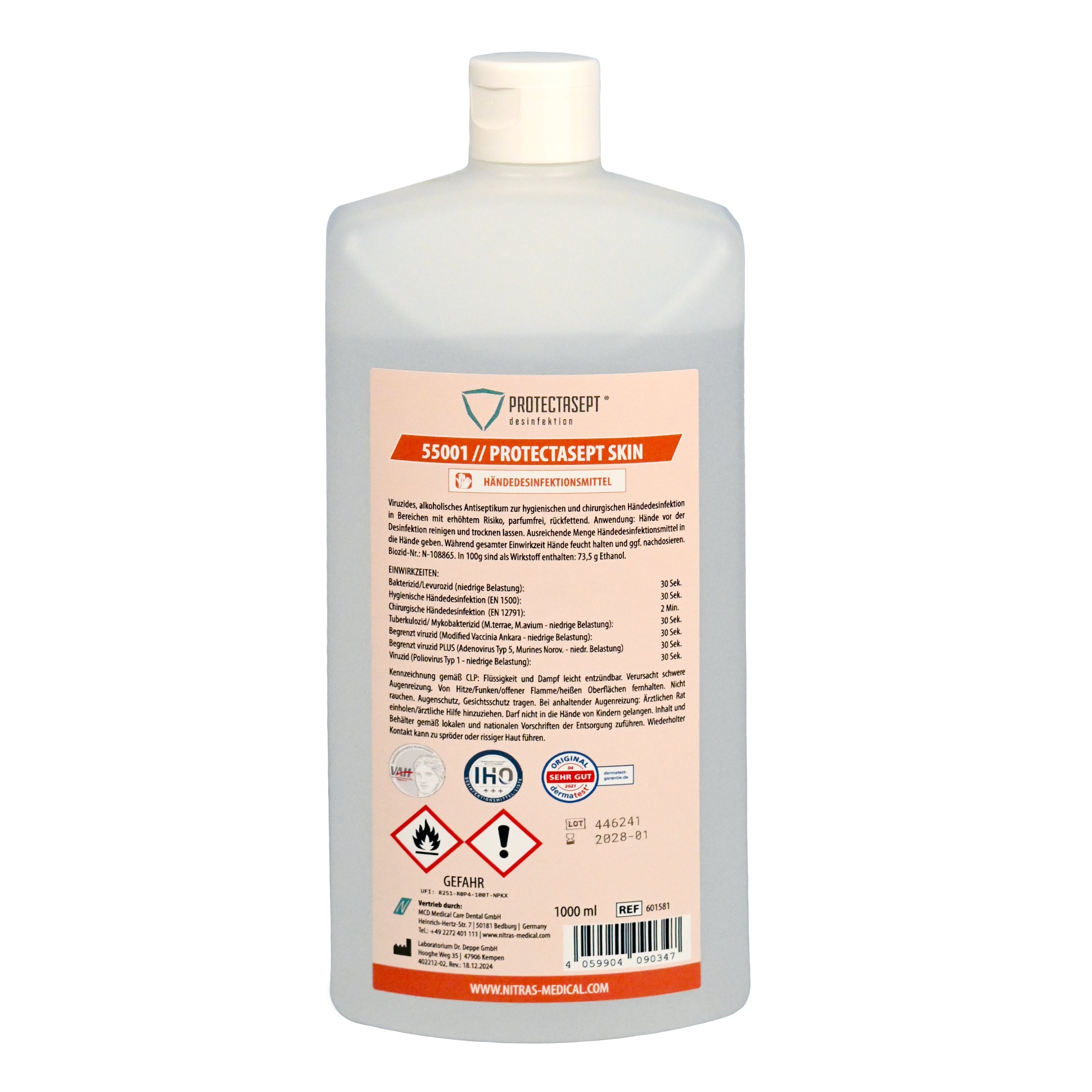 NITRAS PROTECTASEPT SKIN, Händedesinfektion, 1.000 ml