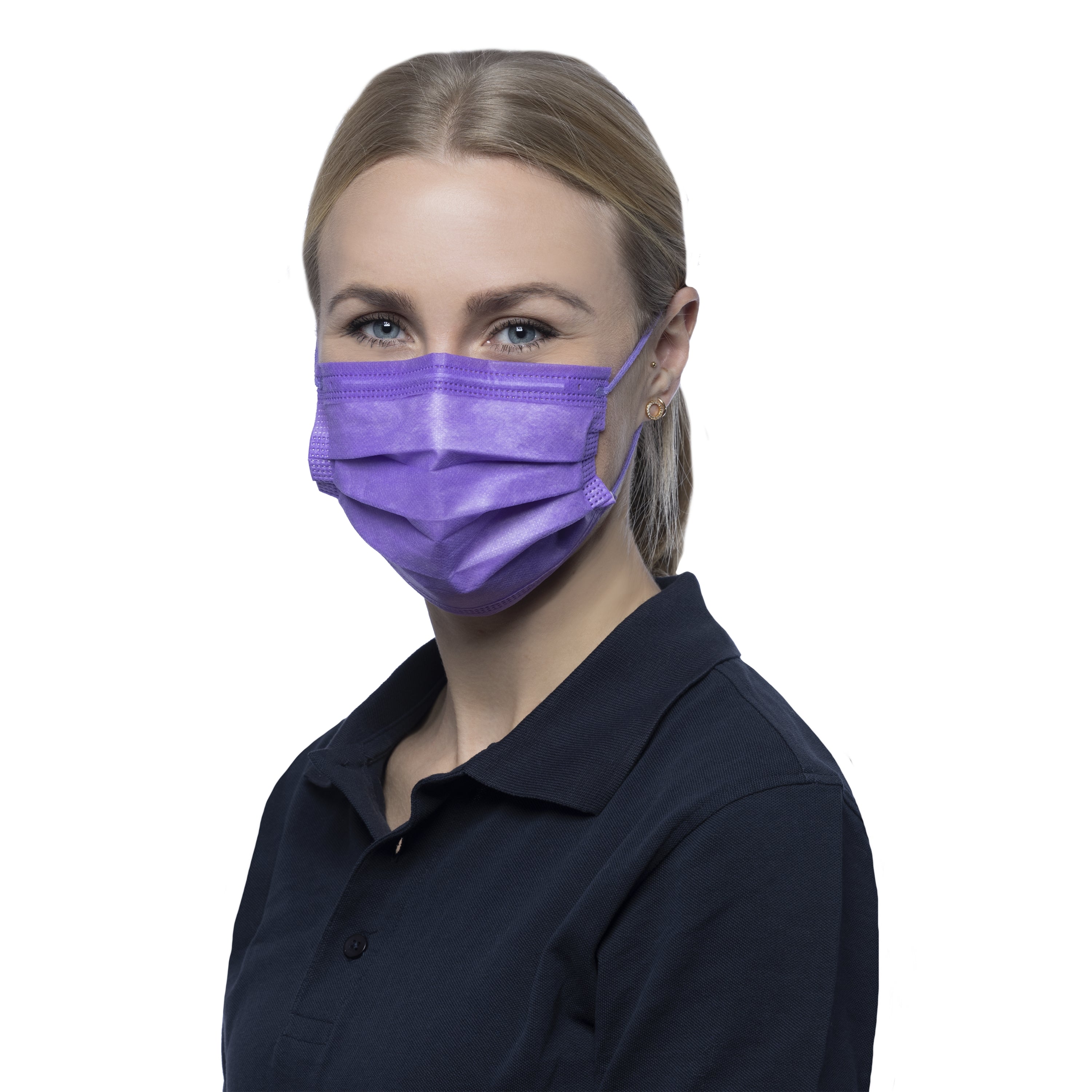 NITRAS SOFT PROTECT PLUS, medizinische Gesichtsmaske, lavendel, EN 14683, Box à 50 Stück