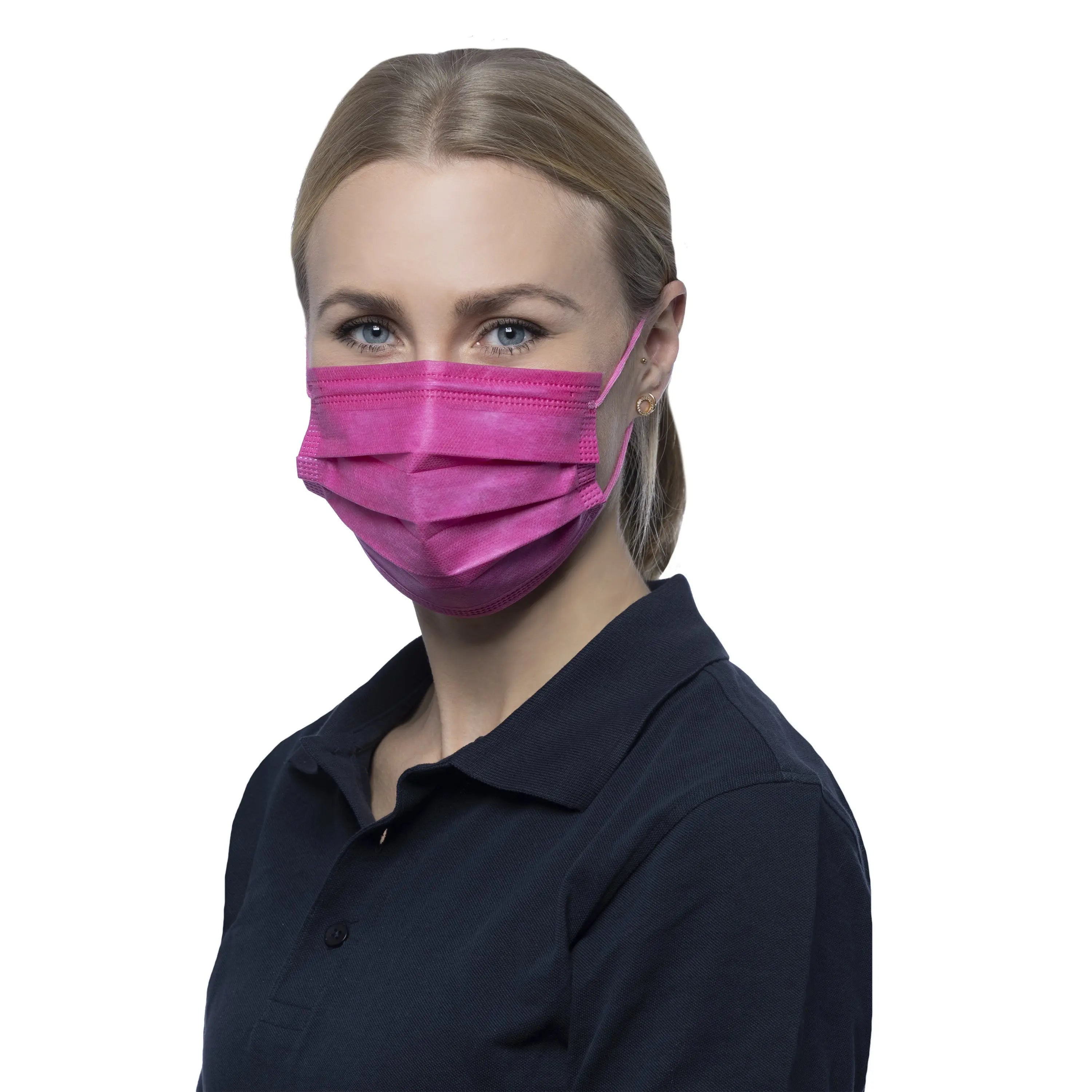 NITRAS SOFT PROTECT PLUS, medizinische Gesichtsmaske, pink, EN 14683, Box à 50 Stück