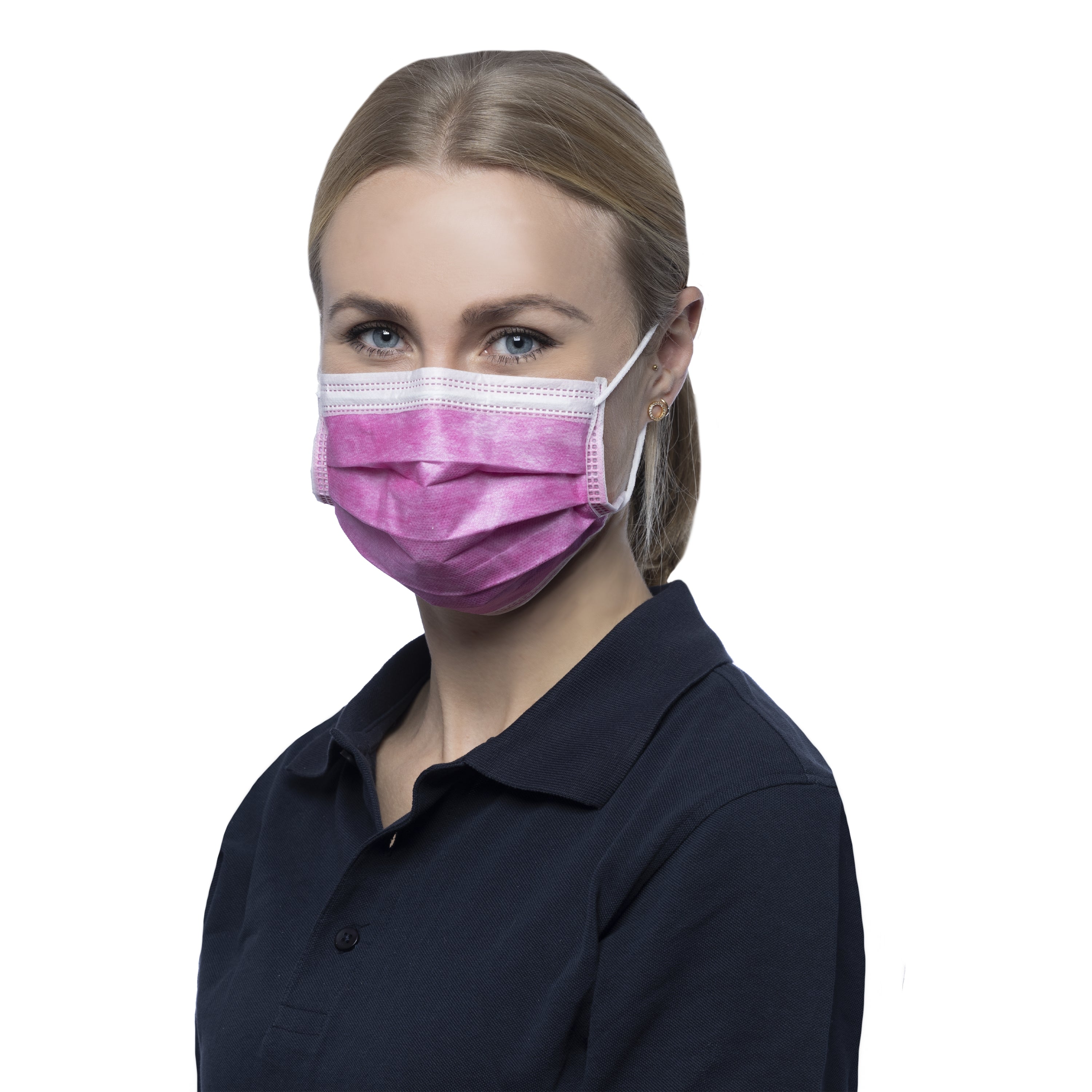 NITRAS SOFT PROTECT, medizinische Gesichtsmaske, pink, EN 14683, Box à 50 Stück