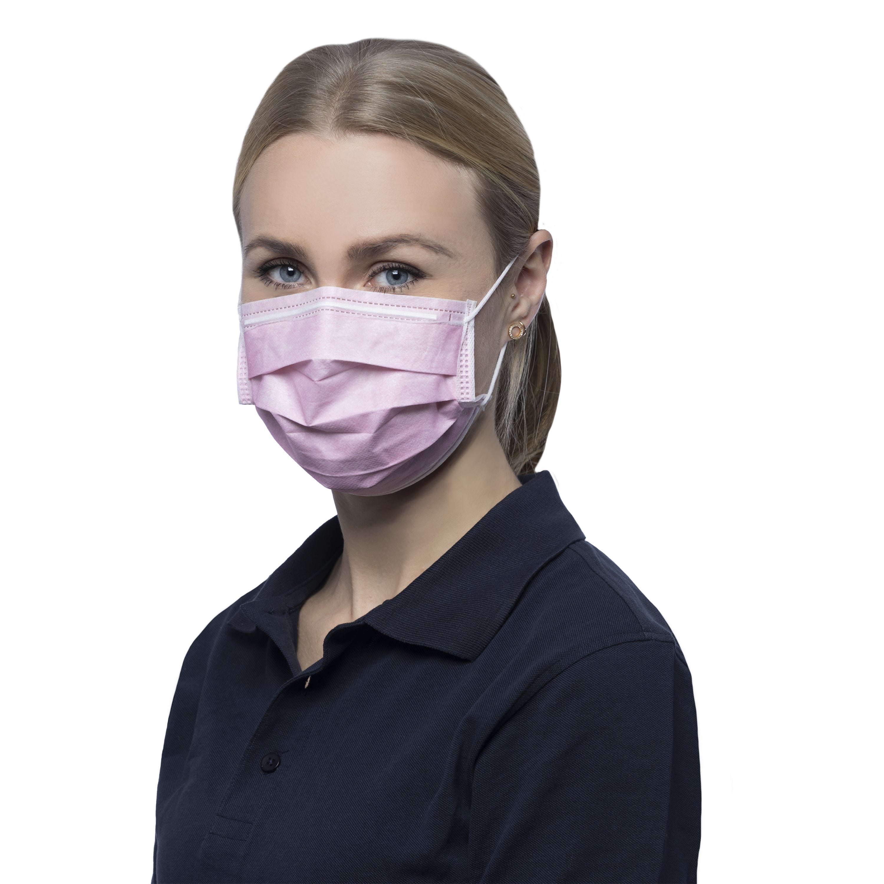 NITRAS SOFT PROTECT, medizinische Gesichtsmaske, rosa, EN 14683, Box à 50 Stück