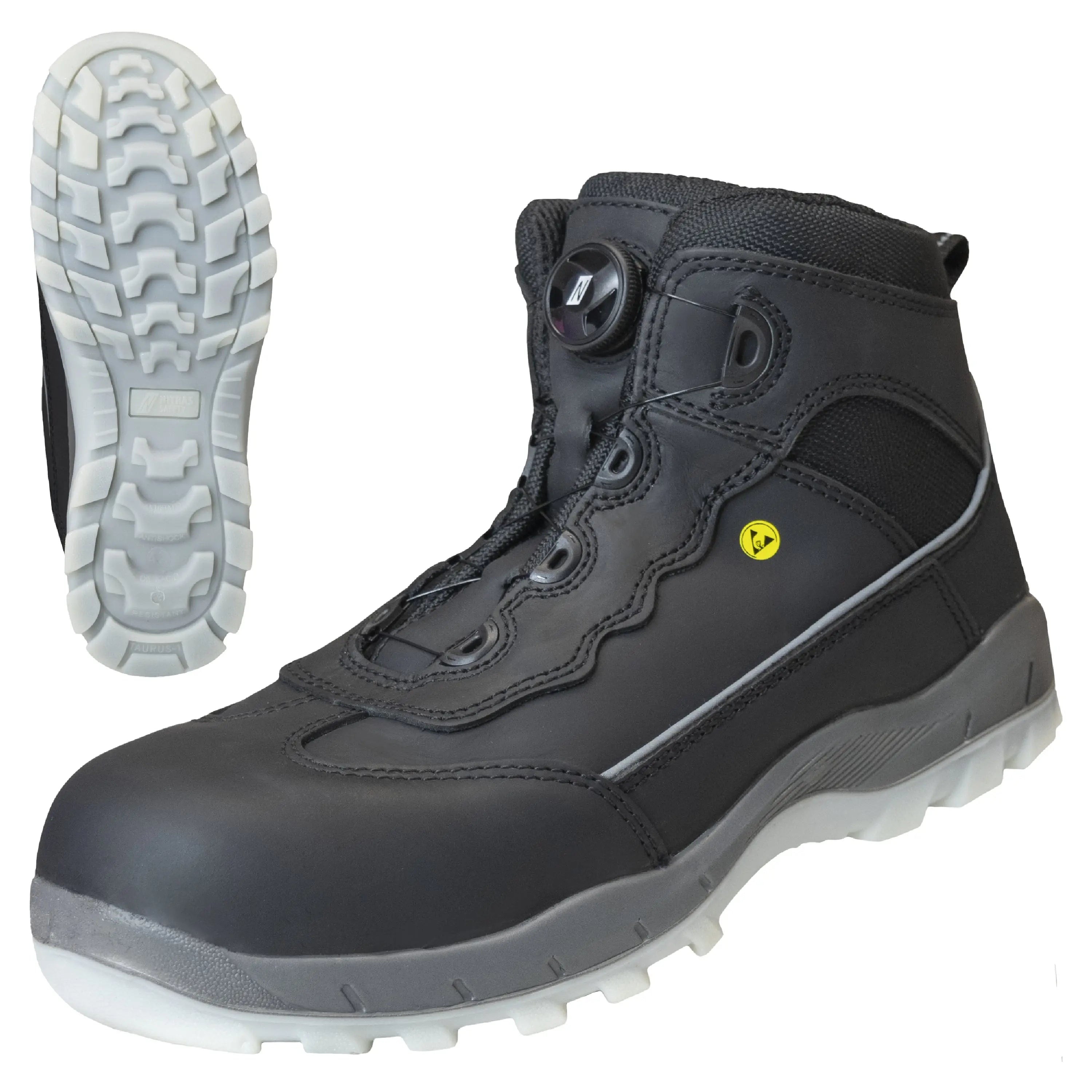 NITRAS SPORT STEP MID FIT, Sicherheitsstiefel, halbhoch, schwarz, EN ISO 20345, EN IEC 61340-4-3, DGUV Regel 112-191 - KERA Arbeitsschutz