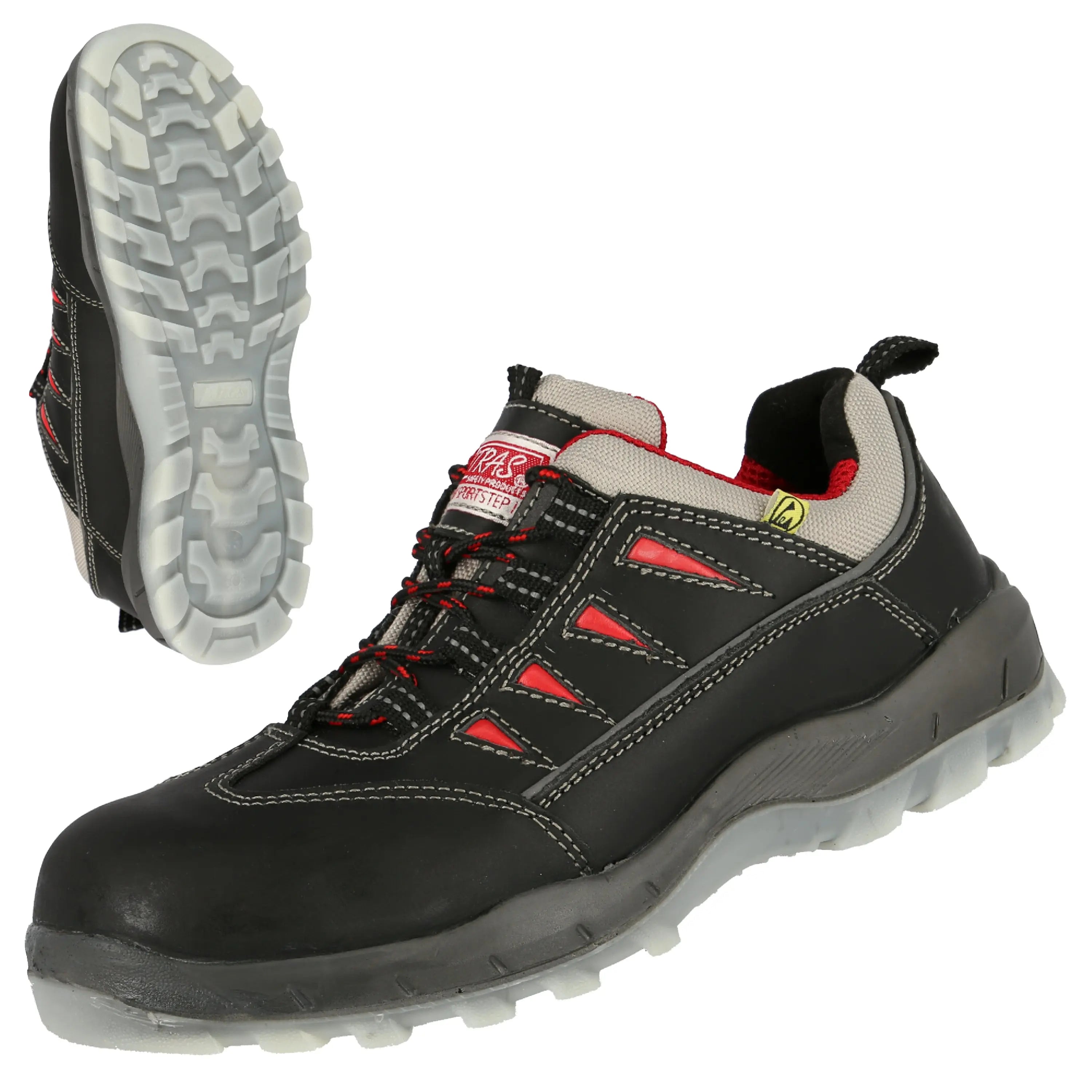 NITRAS SPORT STEP, S3 Sicherheitshalbschuhe, schwarz, EN ISO 20345, EN 61340-4-3, DGUV Regel 112-191 - KERA Arbeitsschutz