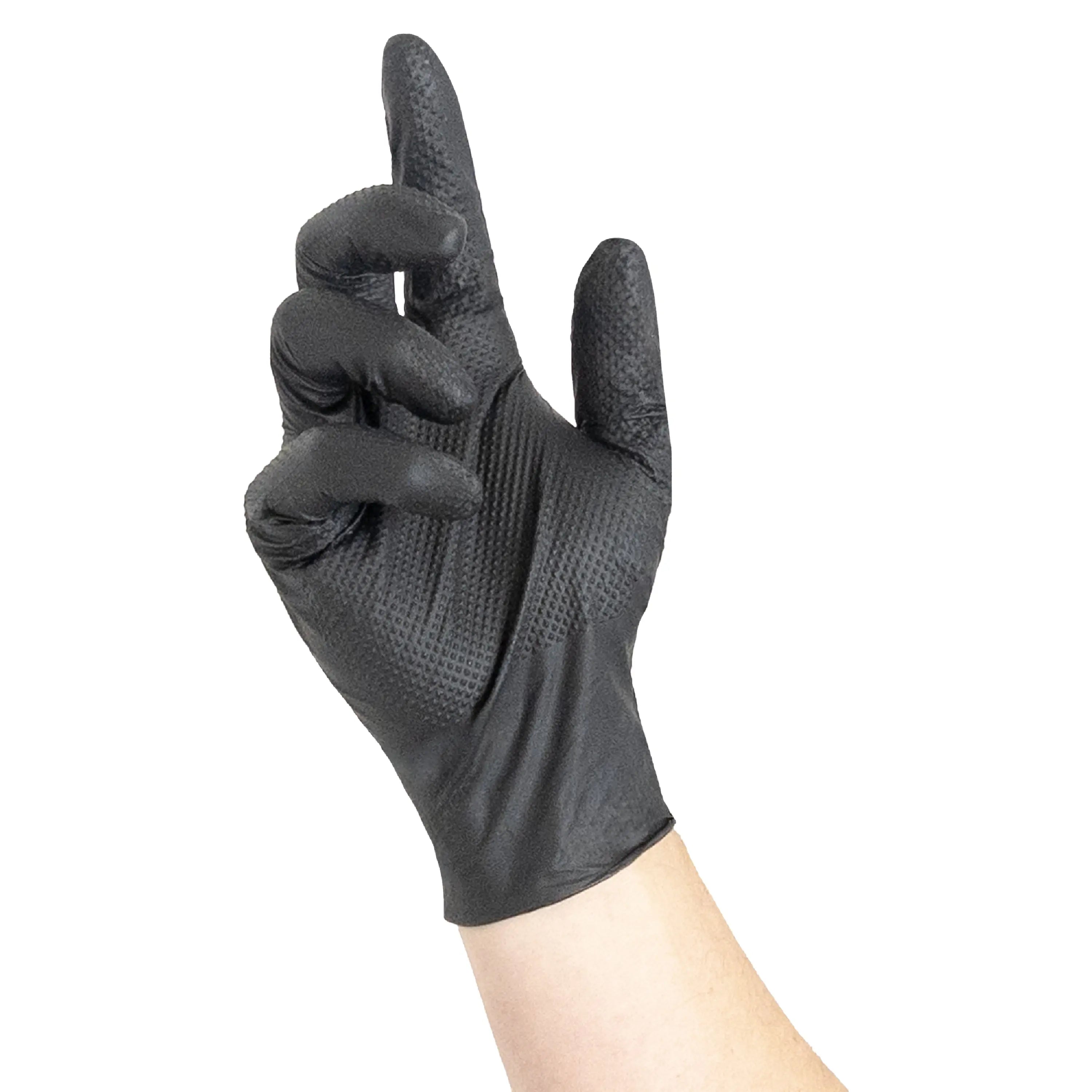 NITRAS TOUGH GRIP LIGHT, Nitril-Einmalhandschuhe, schwarz, EN ISO 374, Box Ă 50 StĂĽck - KERA Arbeitsschutz