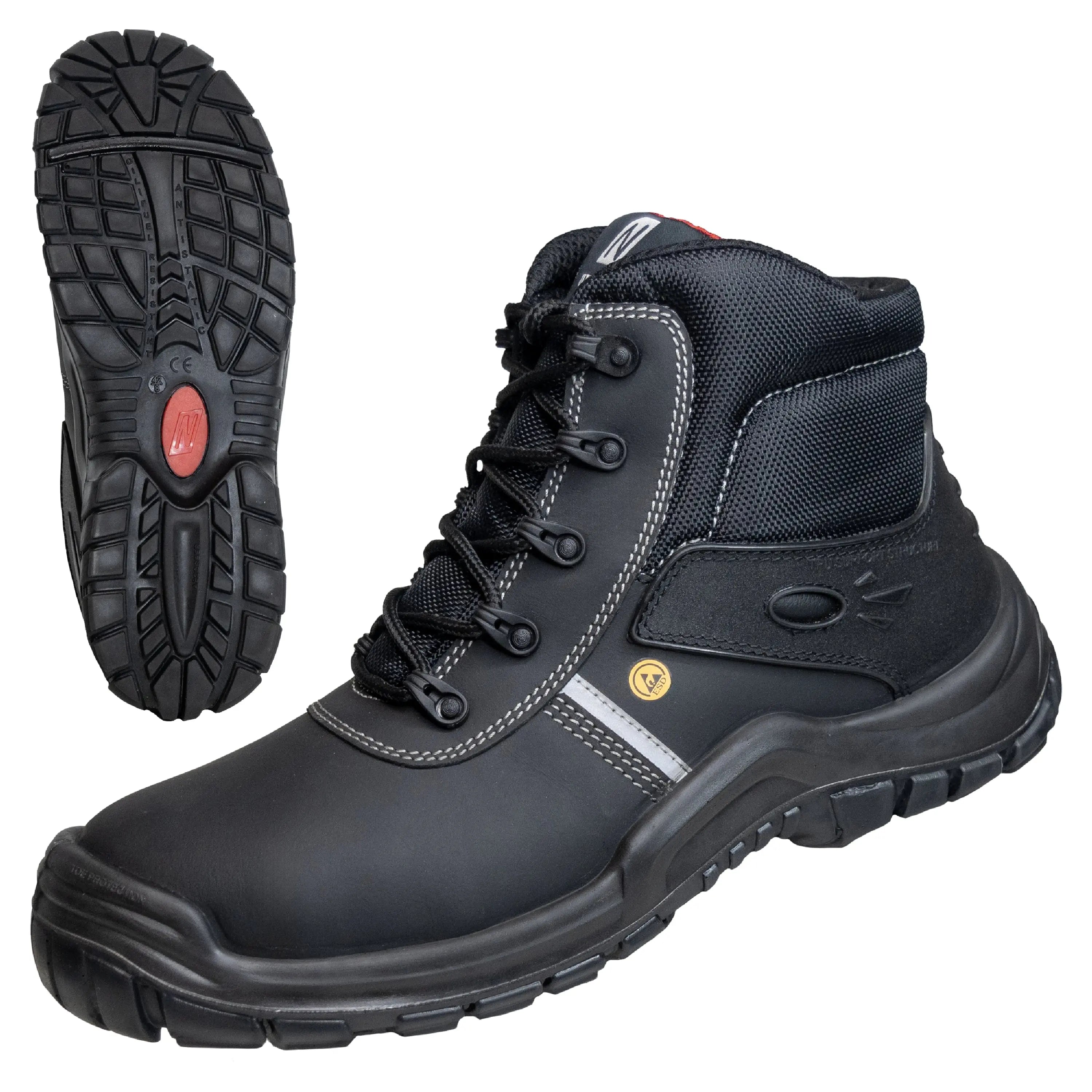 NITRAS UTILITY STEP MID, S3L CI FO SR Sicherheitsstiefel, schwarz, EN ISO 20345, EN IEC 61340-4-3, DGUV Regel 112-191 - KERA Arbeitsschutz