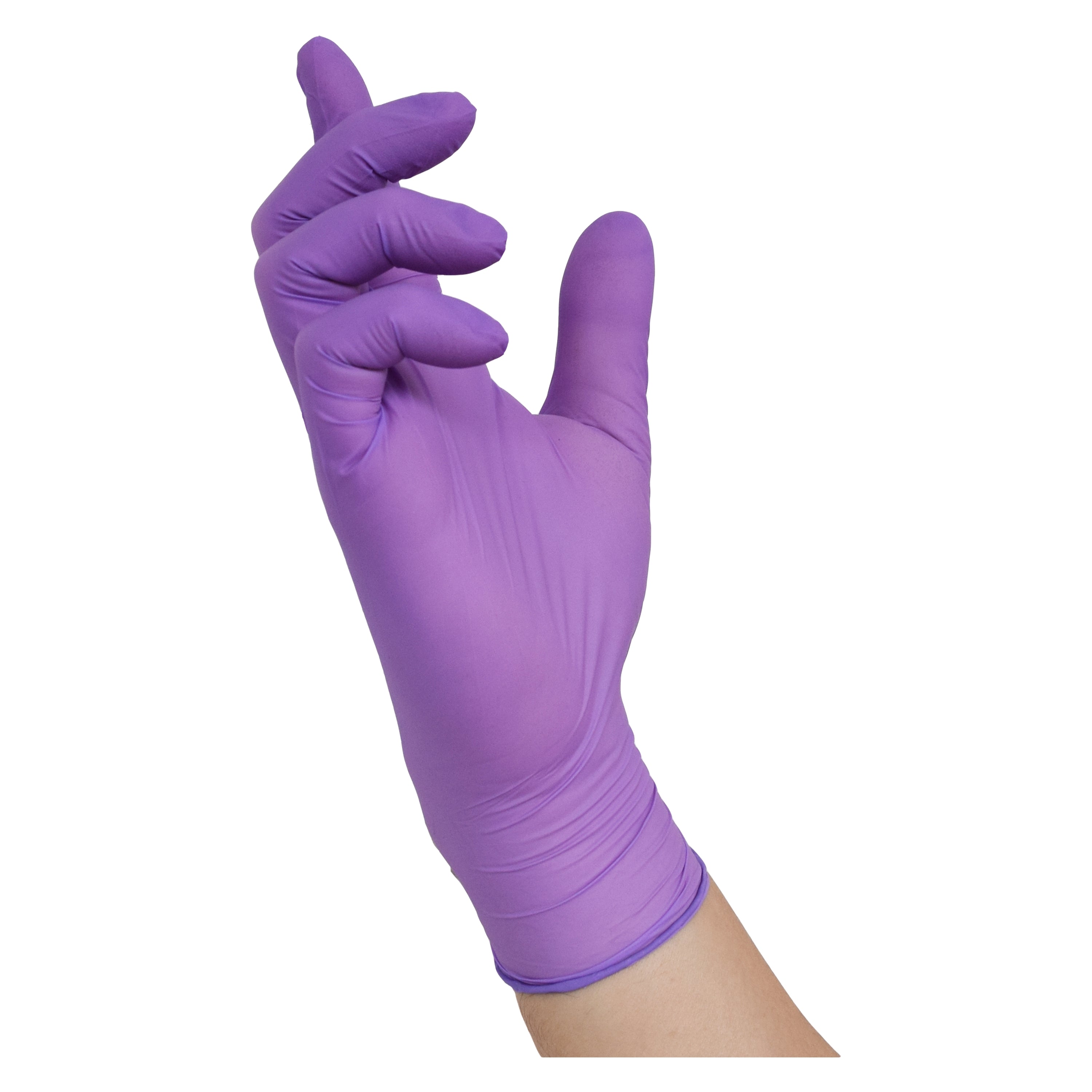 NITRAS VIOLET WAVE, Nitril-Einmalhandschuhe, violett, EN 455, EN ISO 21420, EN ISO 374, EN 421, Box à 100 Stück