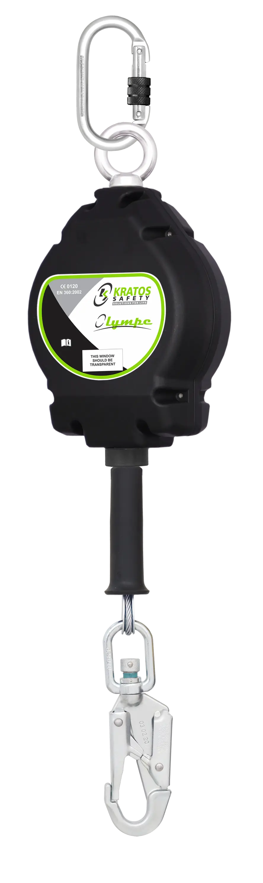 OLYMPE Höhensicherungsgerät Aluminiumgehäuse mit verzinktem Stahlseil Länge 10 m
