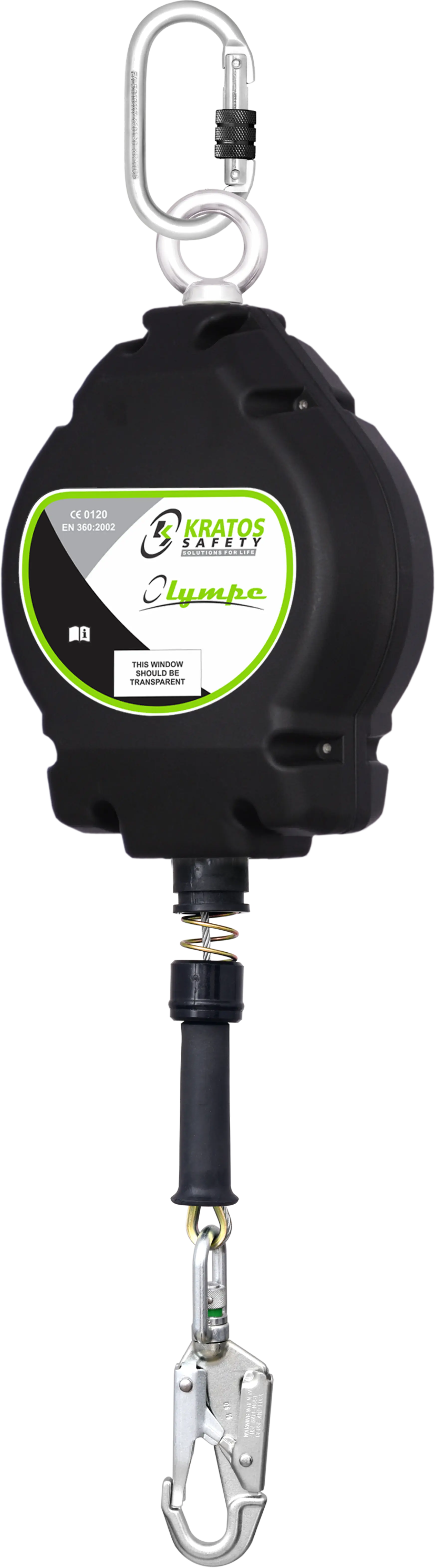 OLYMPE Höhensicherungsgerät Aluminiumgehäuse mit verzinktem Stahlseil Länge 15 m