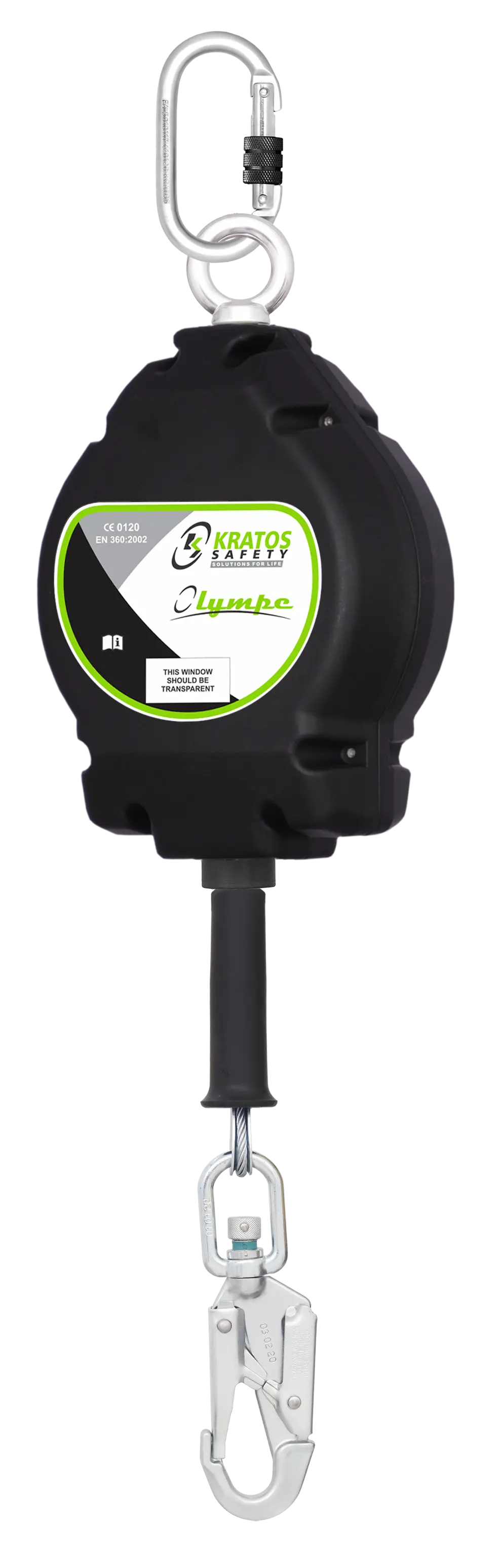 OLYMPE Höhensicherungsgerät Aluminiumgehäuse mit verzinktem Stahlseil Länge 20 m