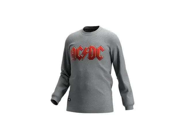 Pullover mit Rundhalsausschnitt Hellgrau AC/DC ACDC CREWNECK X