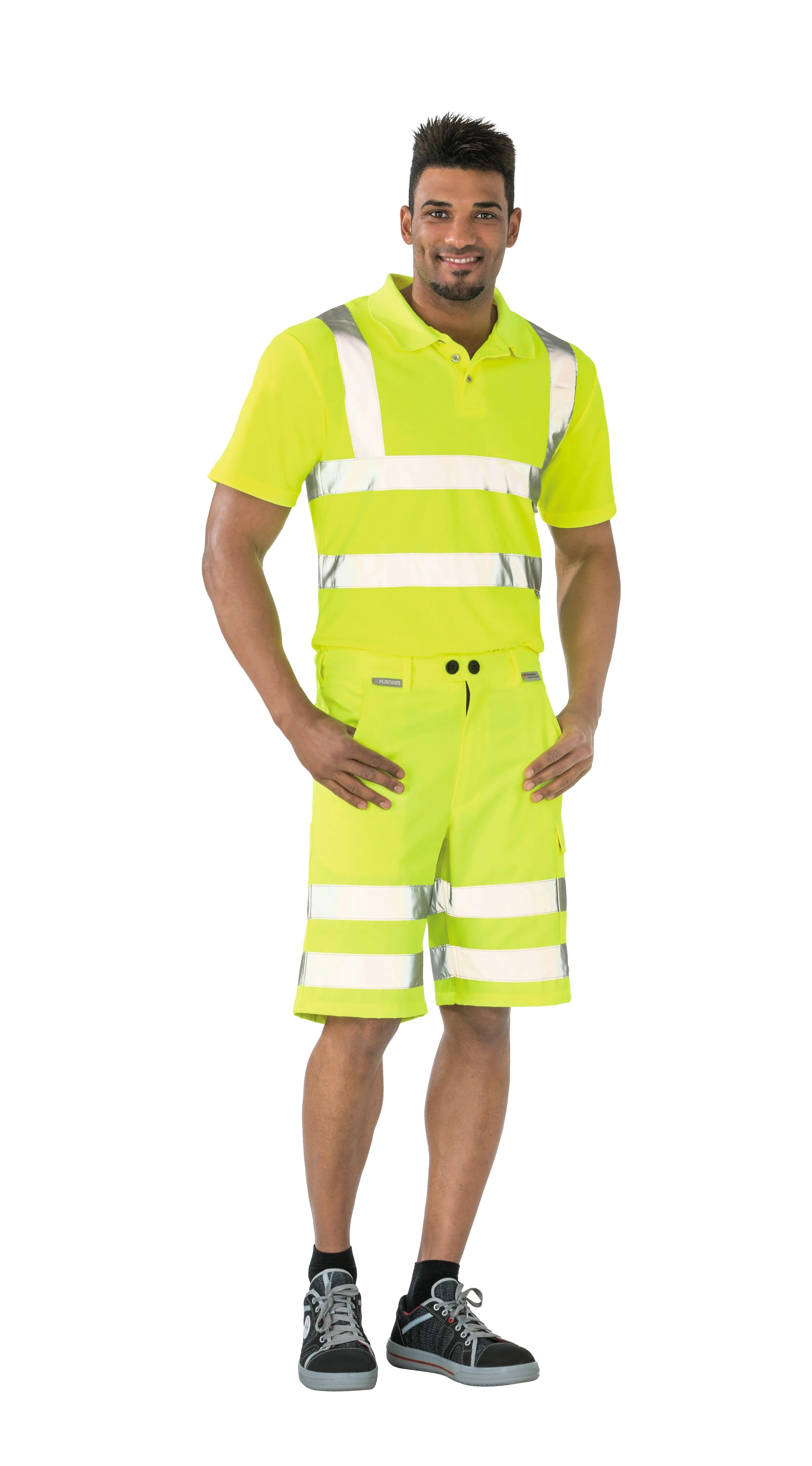 Shorts uni Herren Sommer Planam uni gelb - KERA Arbeitsschutz
