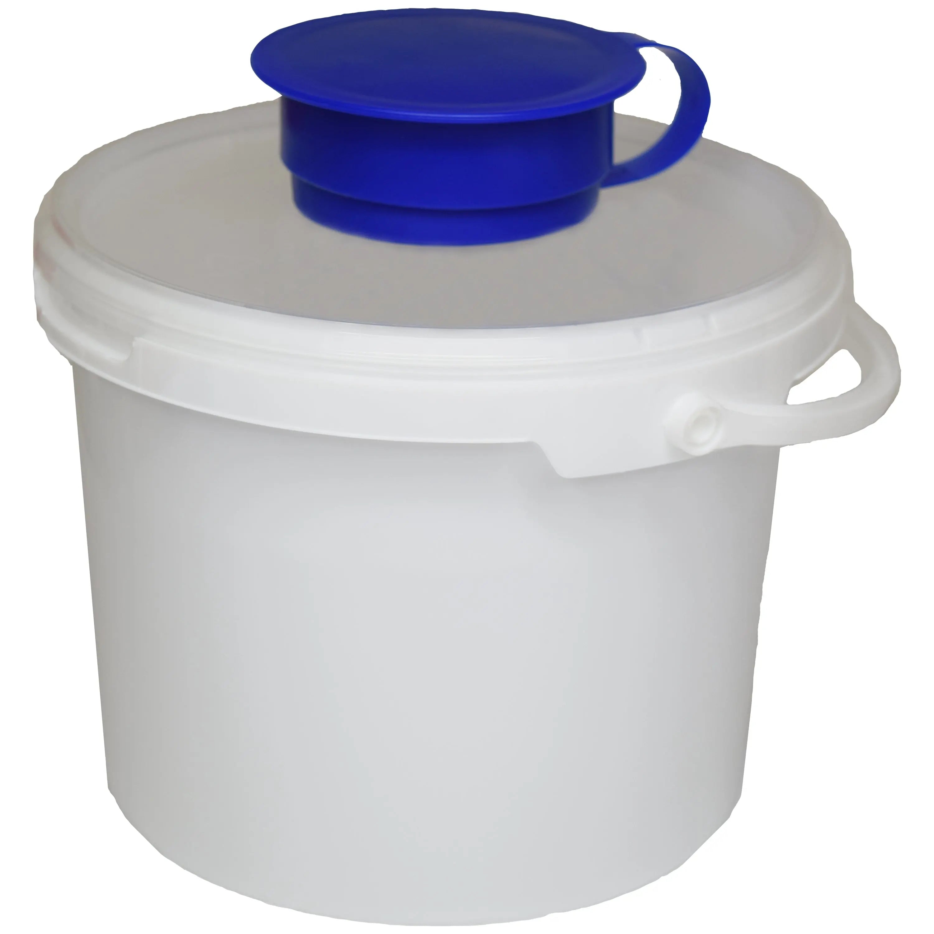 Spendereimer, weiß / blau